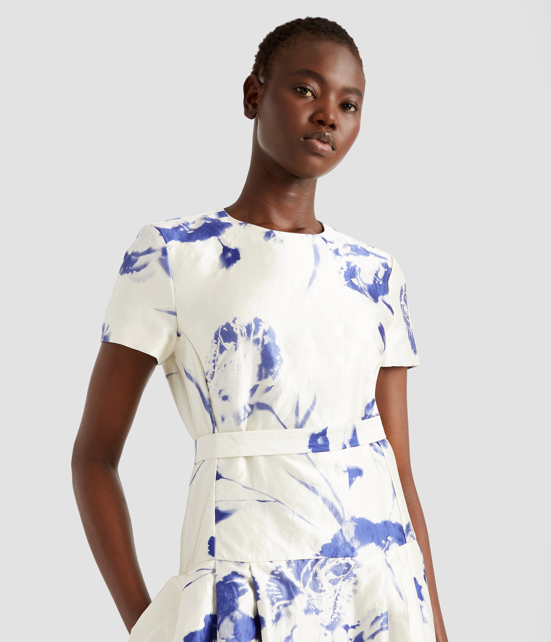 White short sleeve cocktail dress on sale