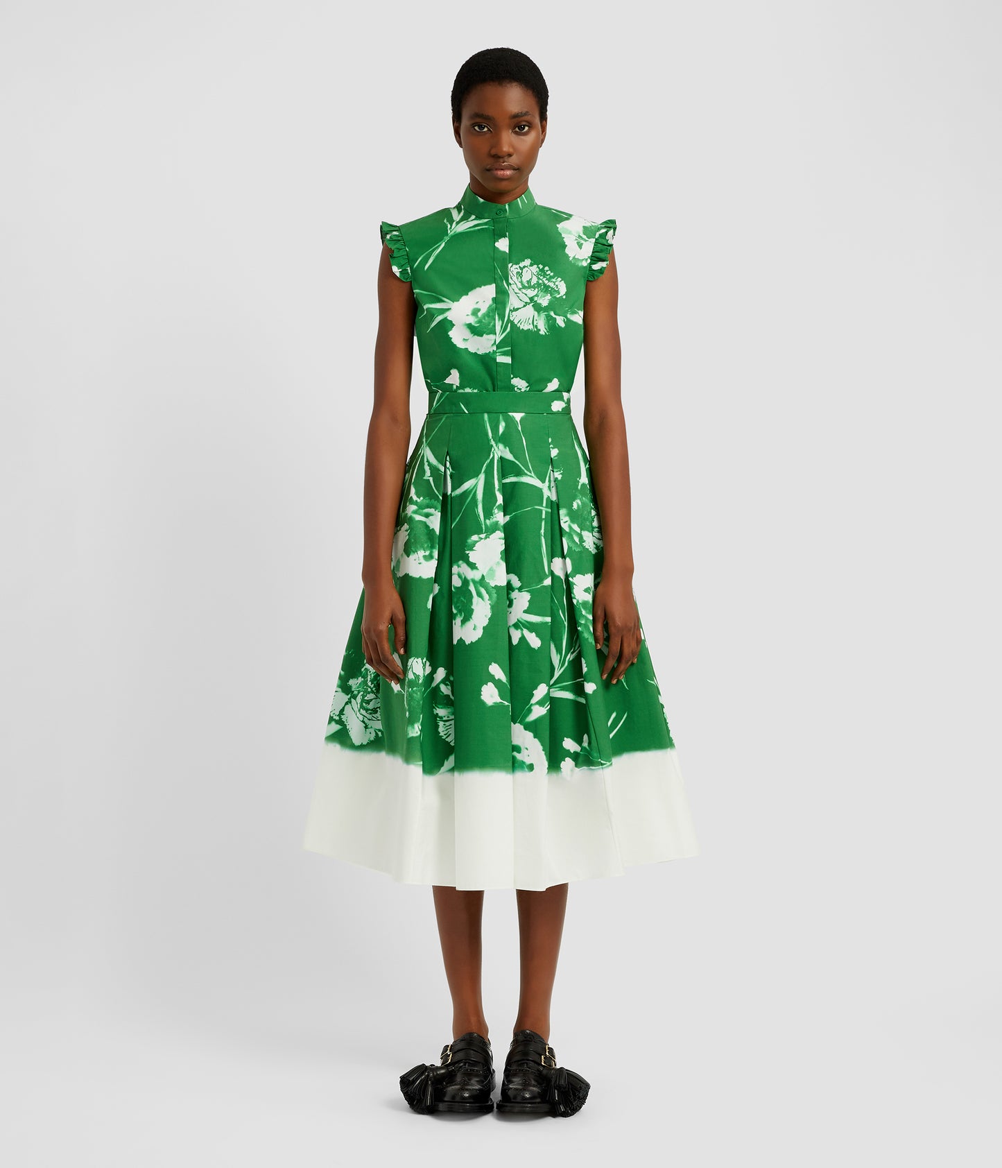 Pleated Midi Skirt