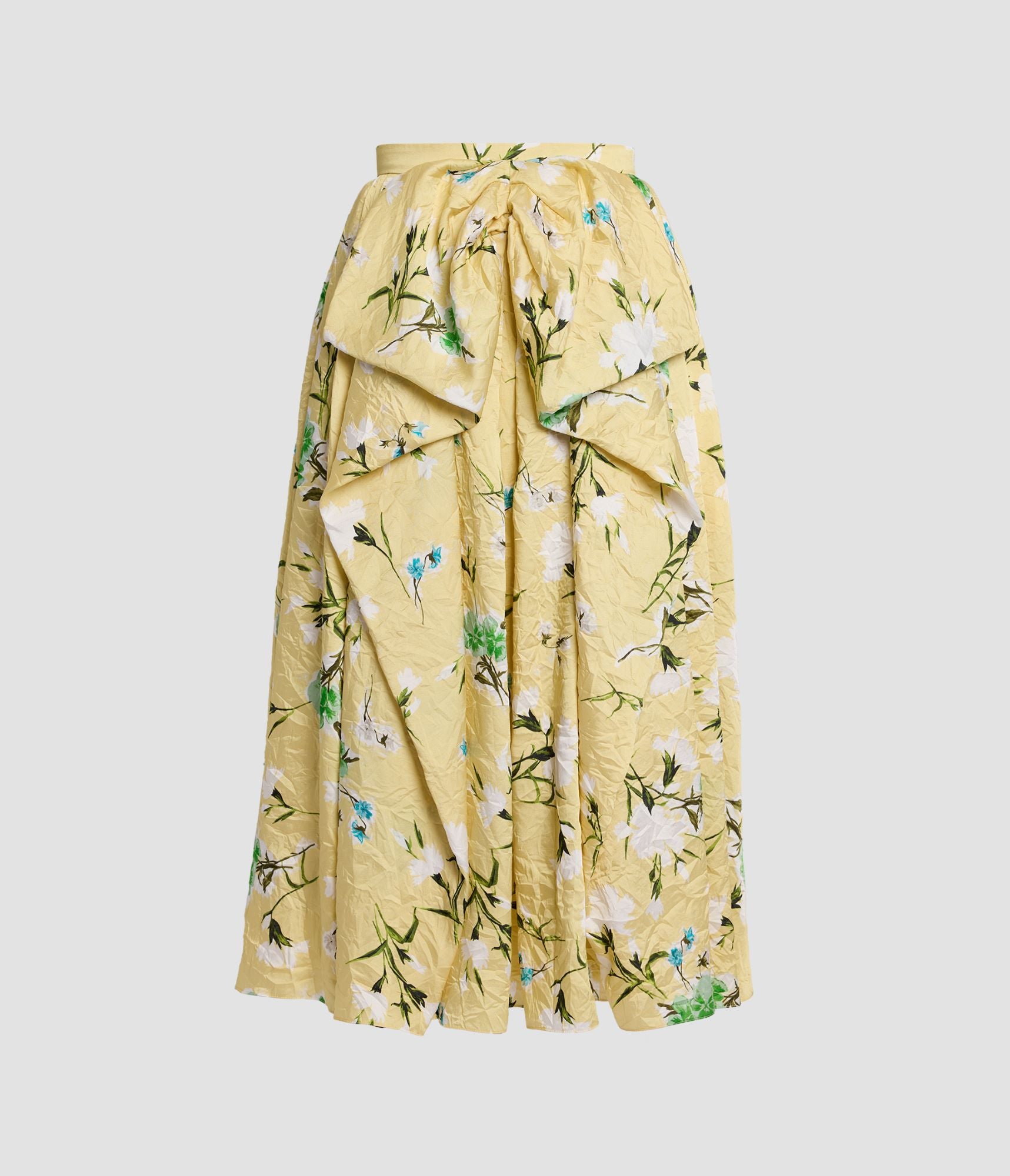 Gathered Bow Detail Midi Skirt