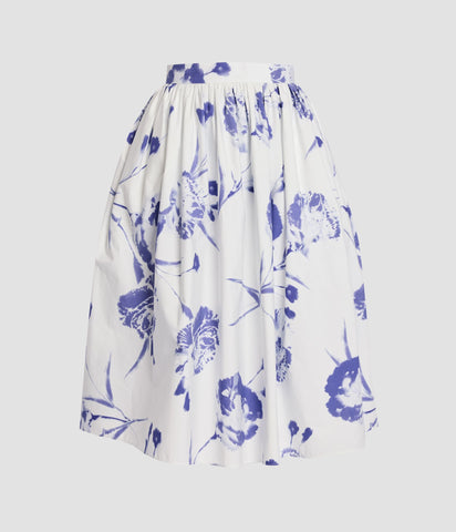 Gathered Midi Skirt
