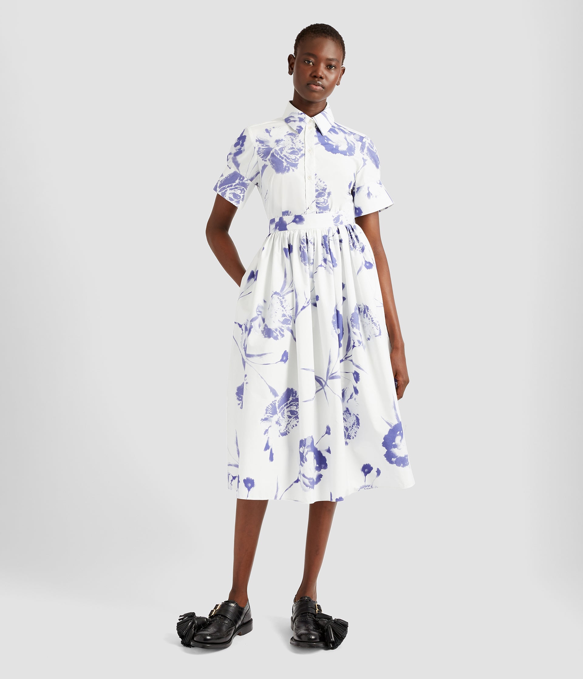 Gathered Midi Skirt