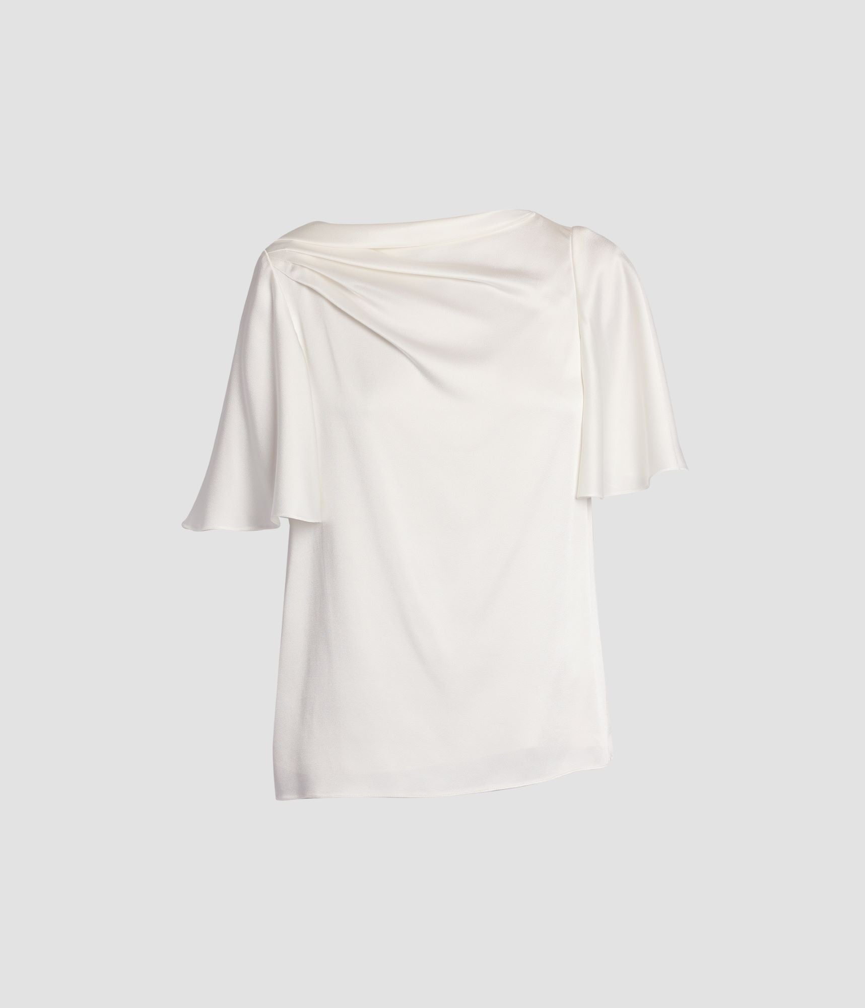 Draped Short Sleeve Top