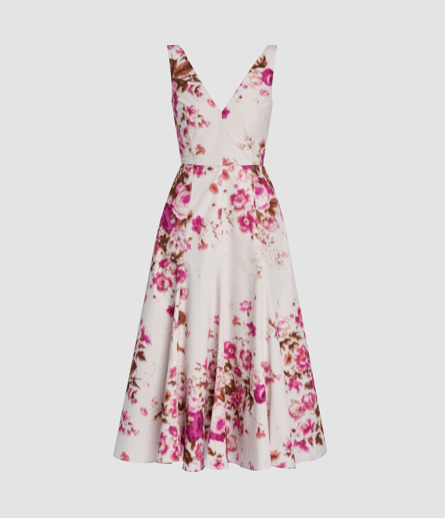 ERDEM | Floral Print Cotton Fit And Flared Midi Dress ERDEM | Floral Print Cotton Fit And Flared Midi Dress
