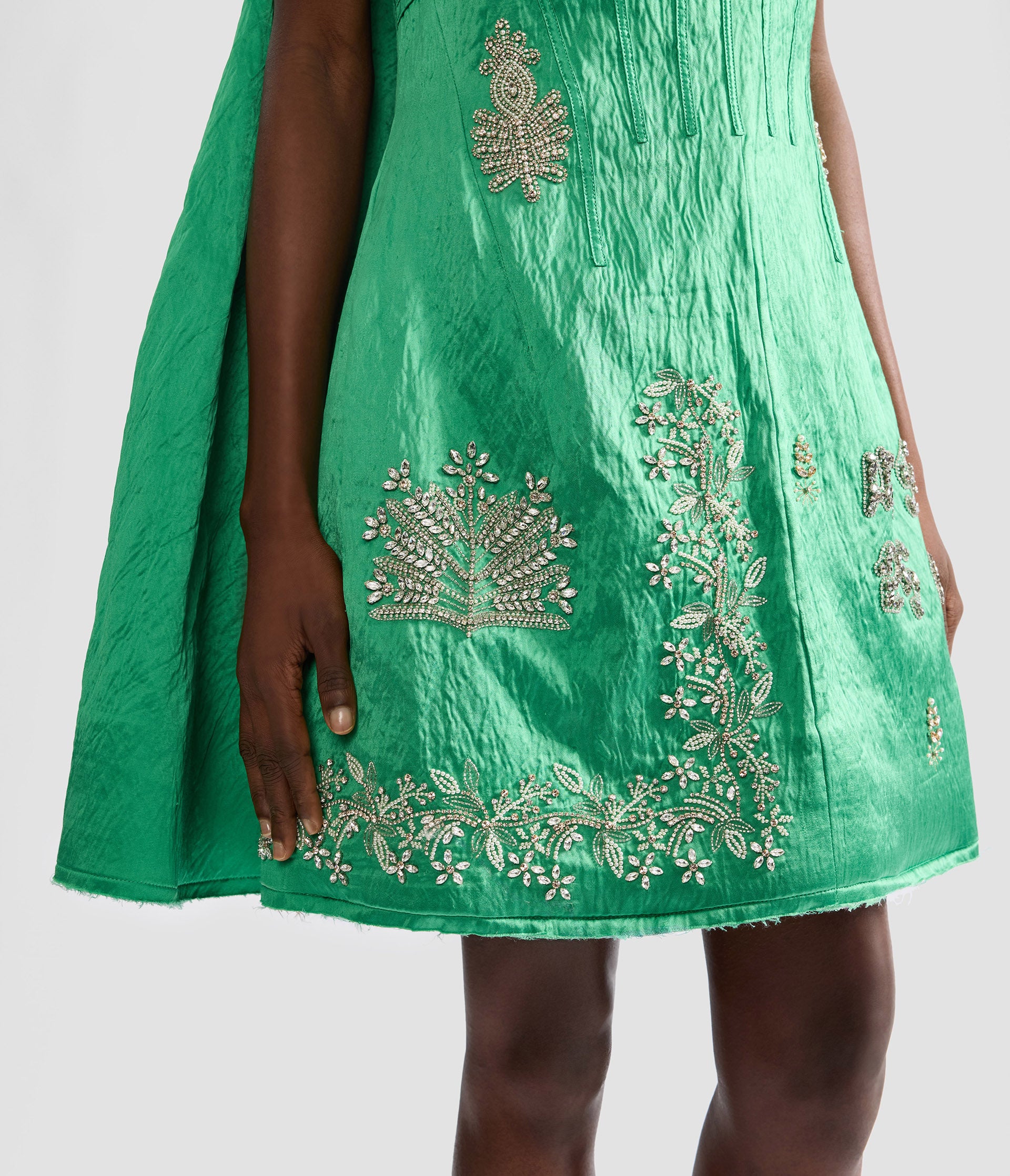 erdem off the shoulder dresses Erdem Embellished Off-the-shoulder Mini Dress