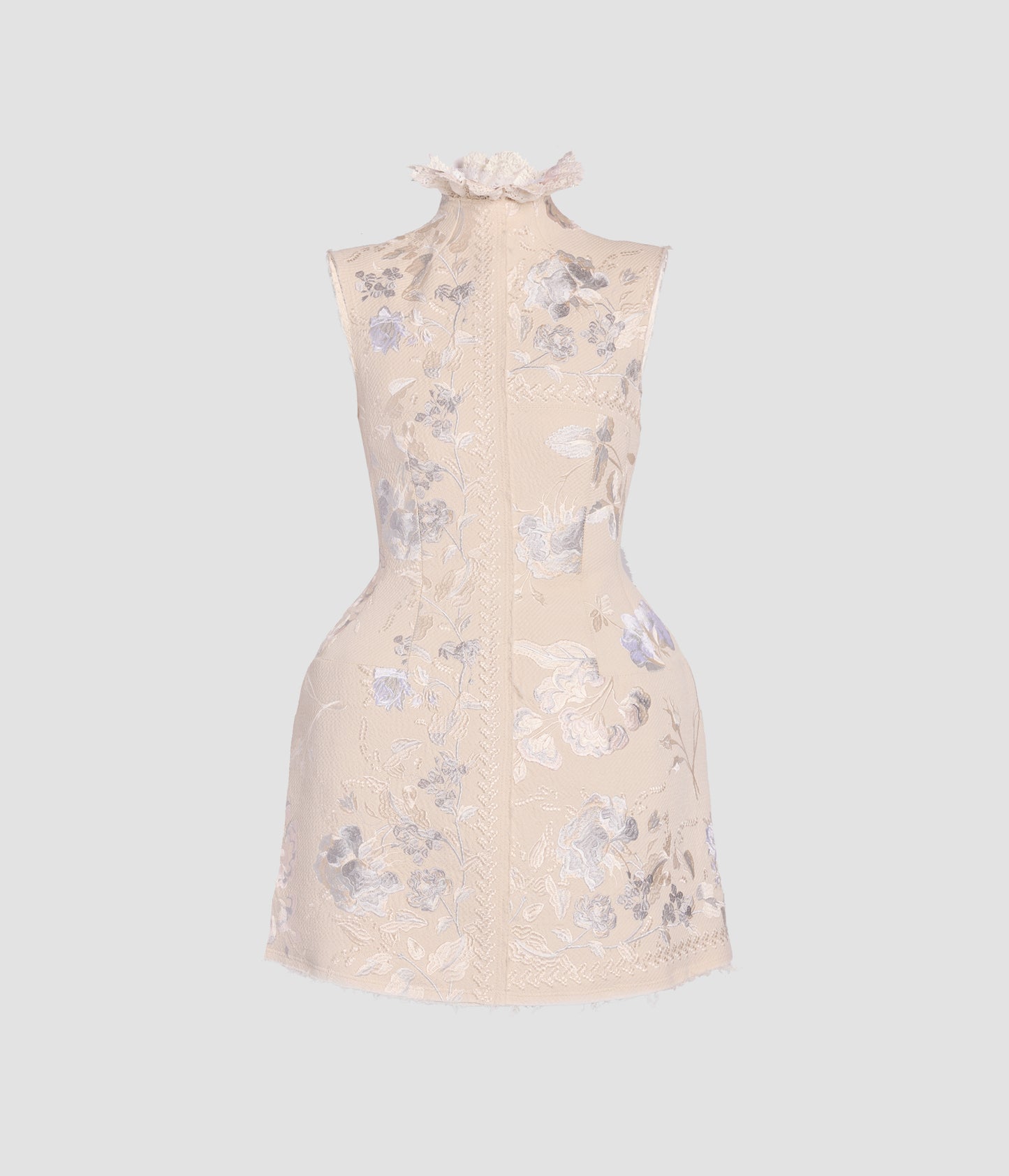 hourglass cotton blend mini dress AIRY HOURGLASS Sleeveless Pleated Waist A Line Fitted Mini Dress