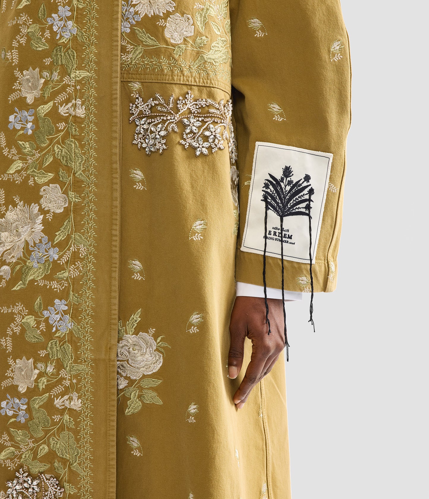 Embroidered Denim Coat