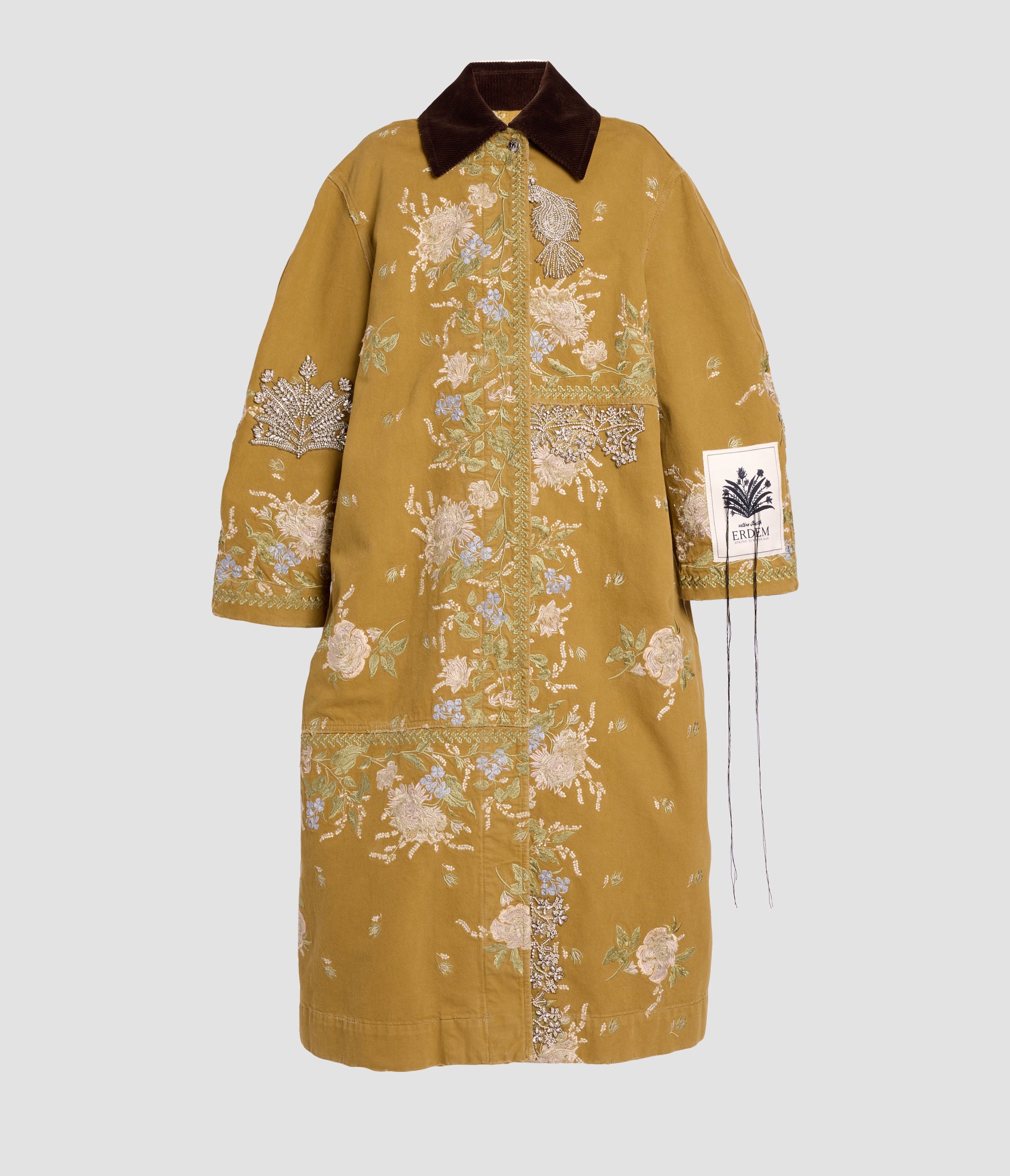 Embroidered Denim Coat