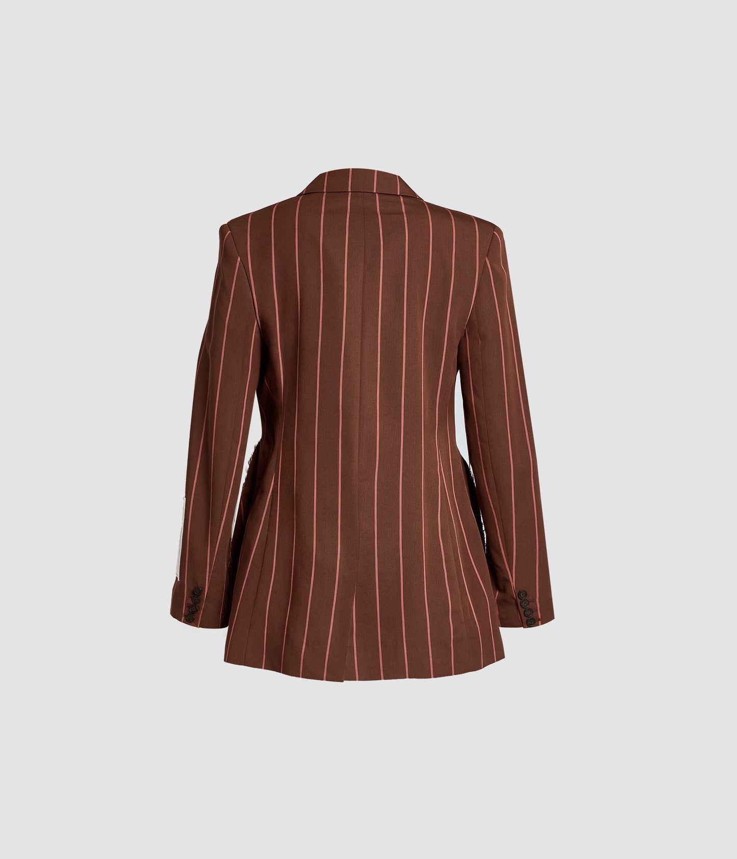 Striped Tailoring Tie-Waist Blazer