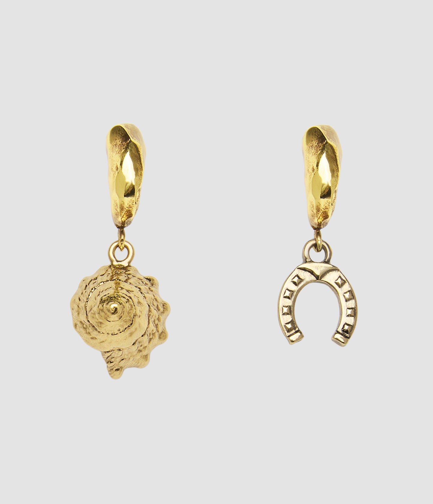 Antique Gold Charm Earrings