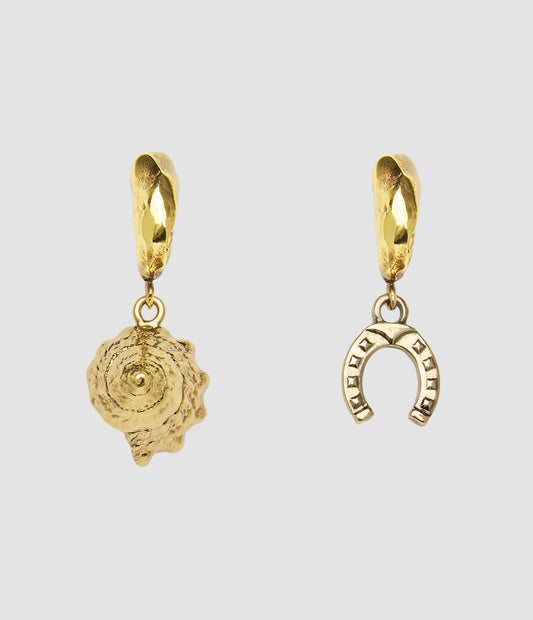 Antique Gold Charm Earrings