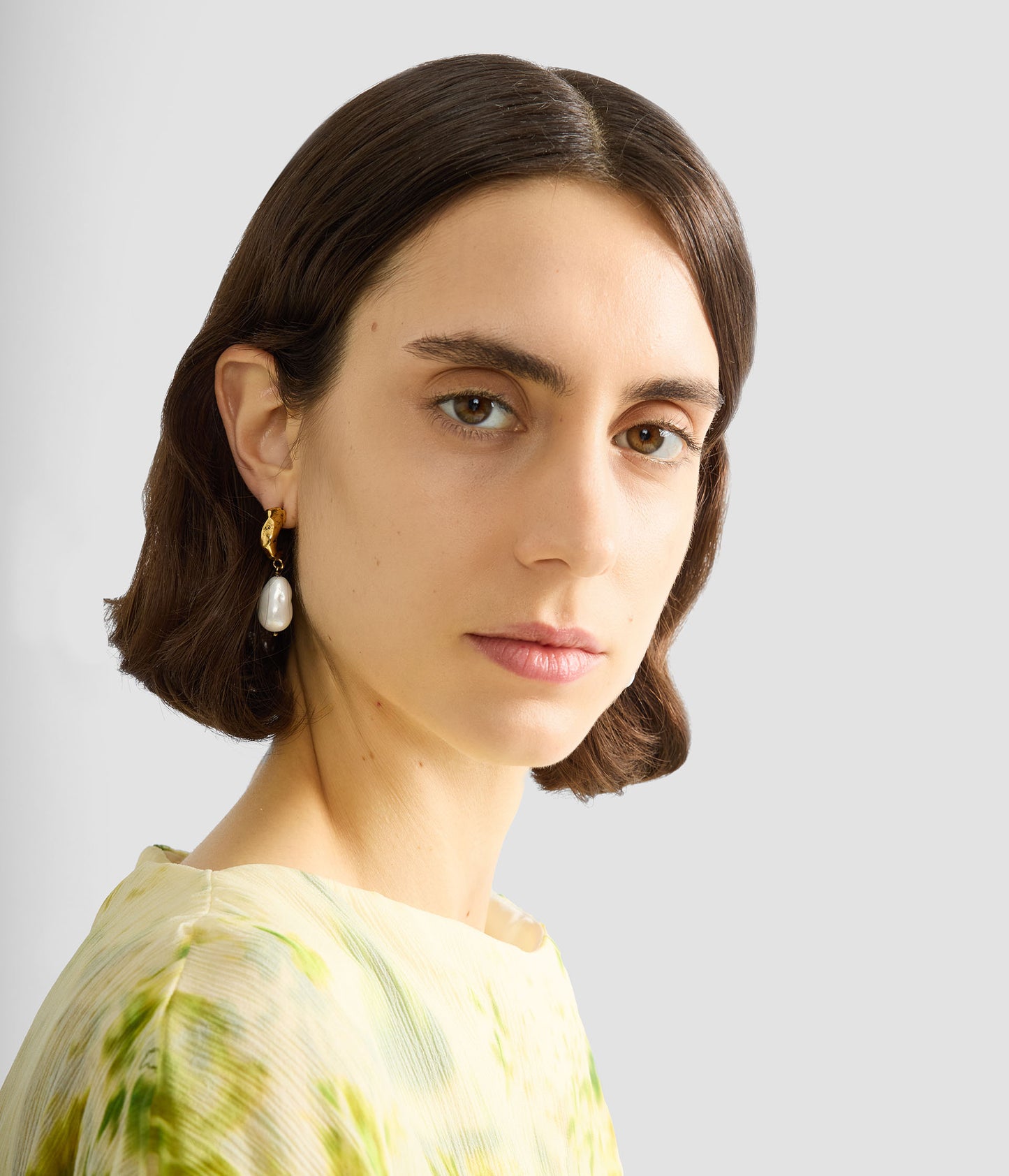 Antique Gold Pearl Earring