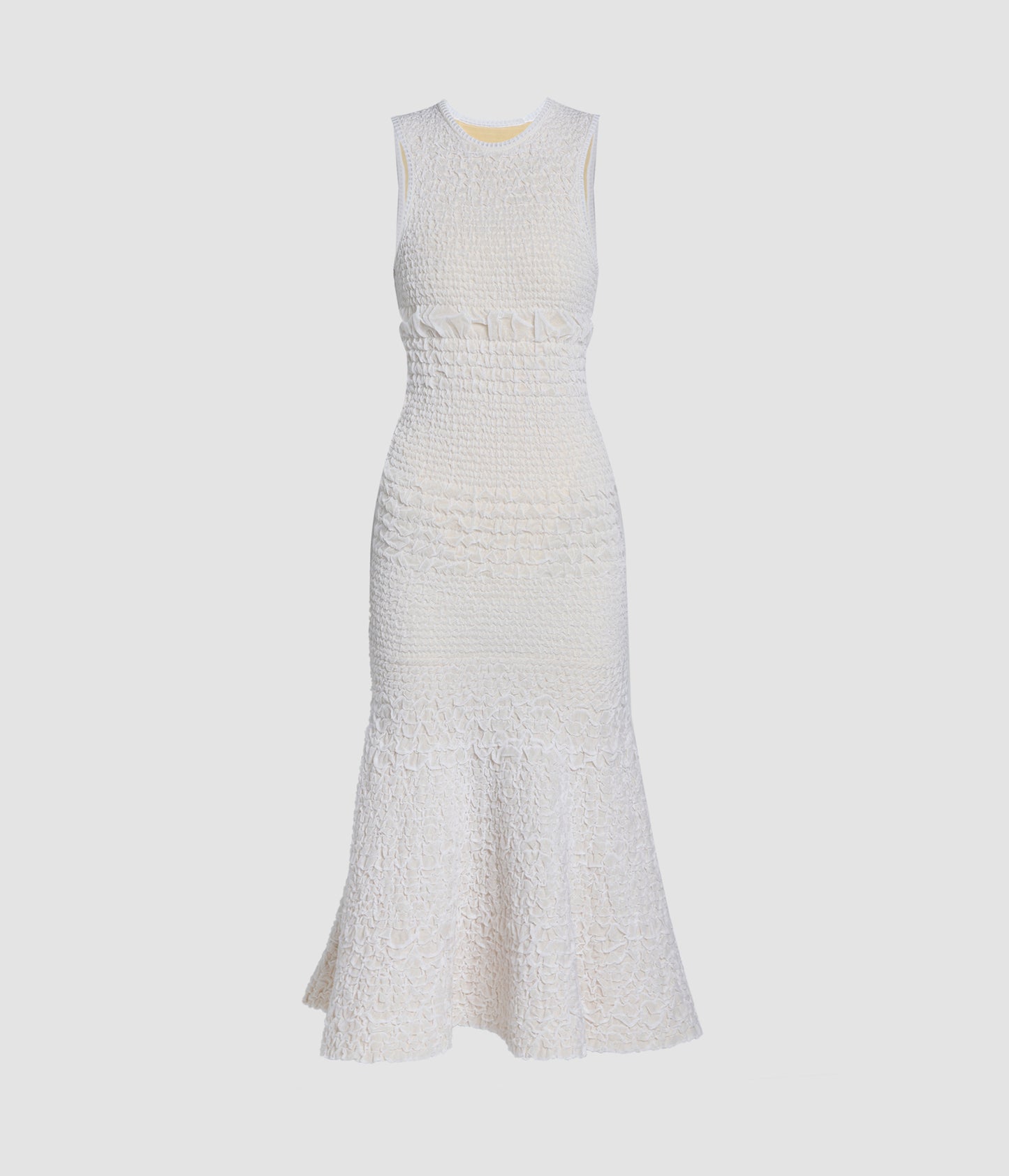 Soft Quilting Fit And Flared Knit Dress