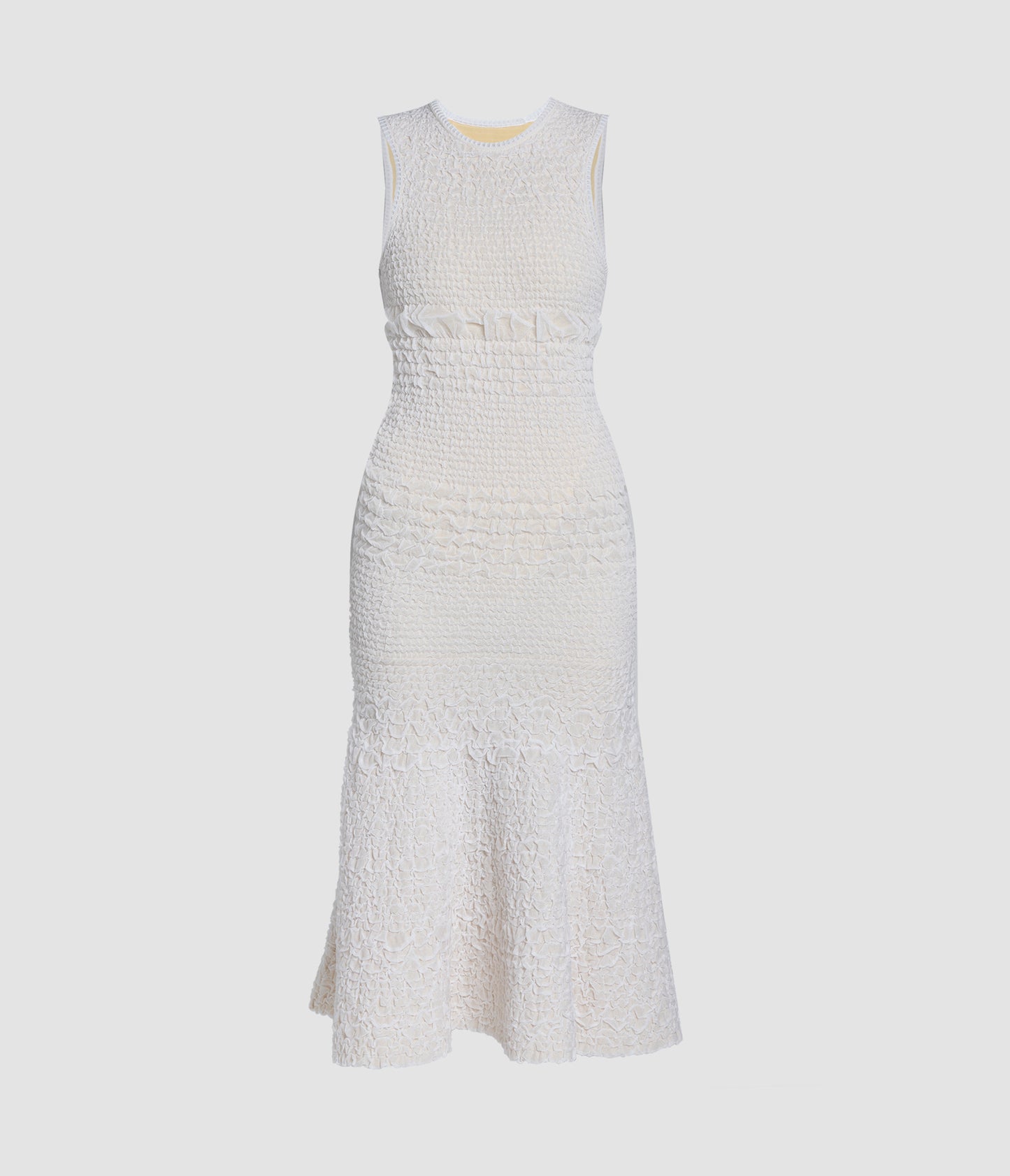 Soft Quilting Fit And Flared Knit Dress