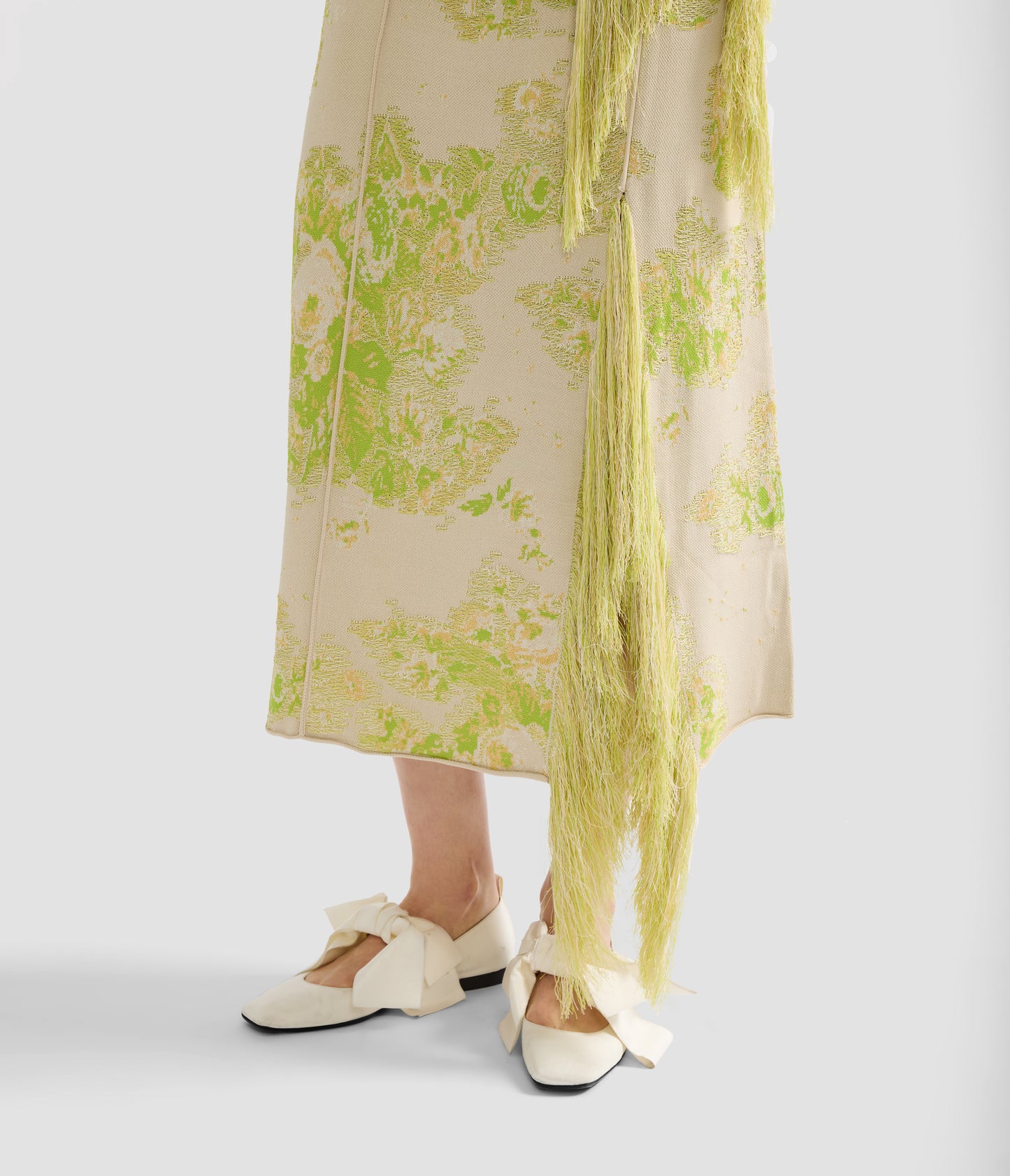 French Fray Midi Pencil Knit Skirt