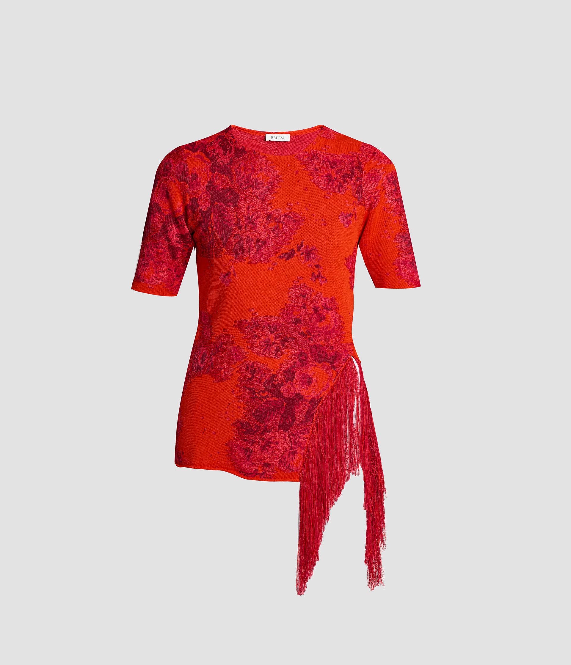 French Fray Short Sleeve Knit Top