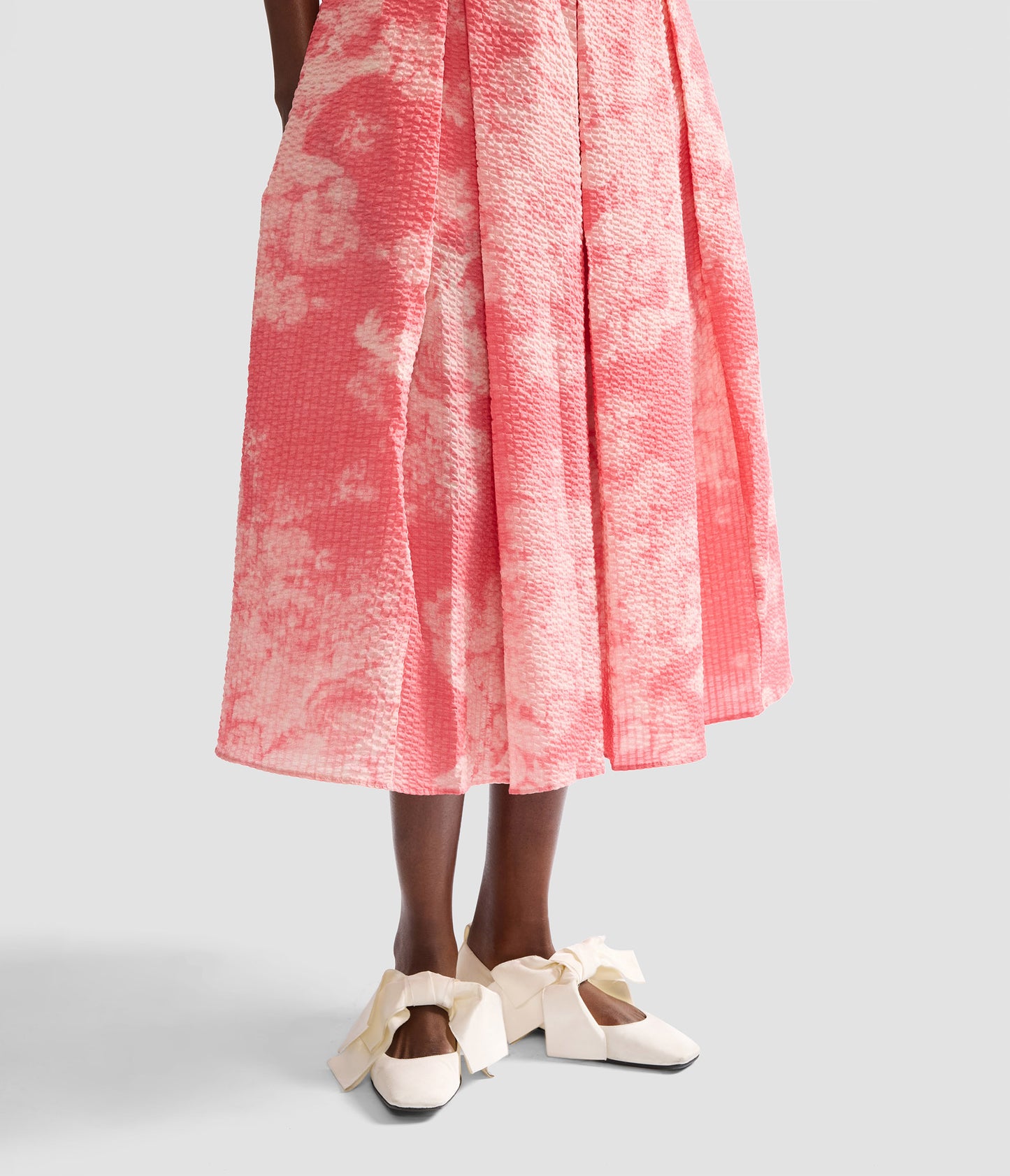 Floral Print Cotton Midi Full Skirt