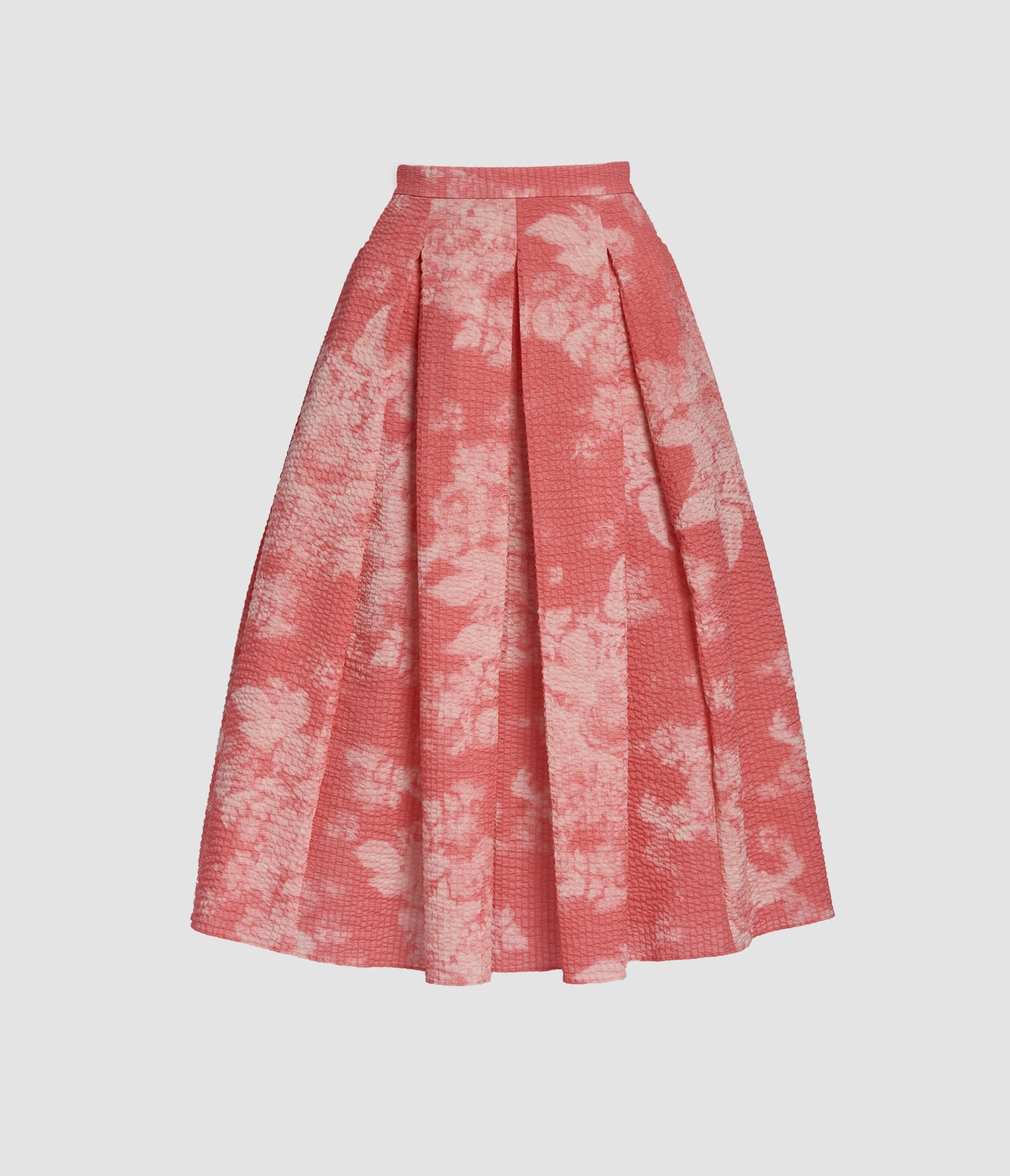 Floral Print Cotton Midi Full Skirt