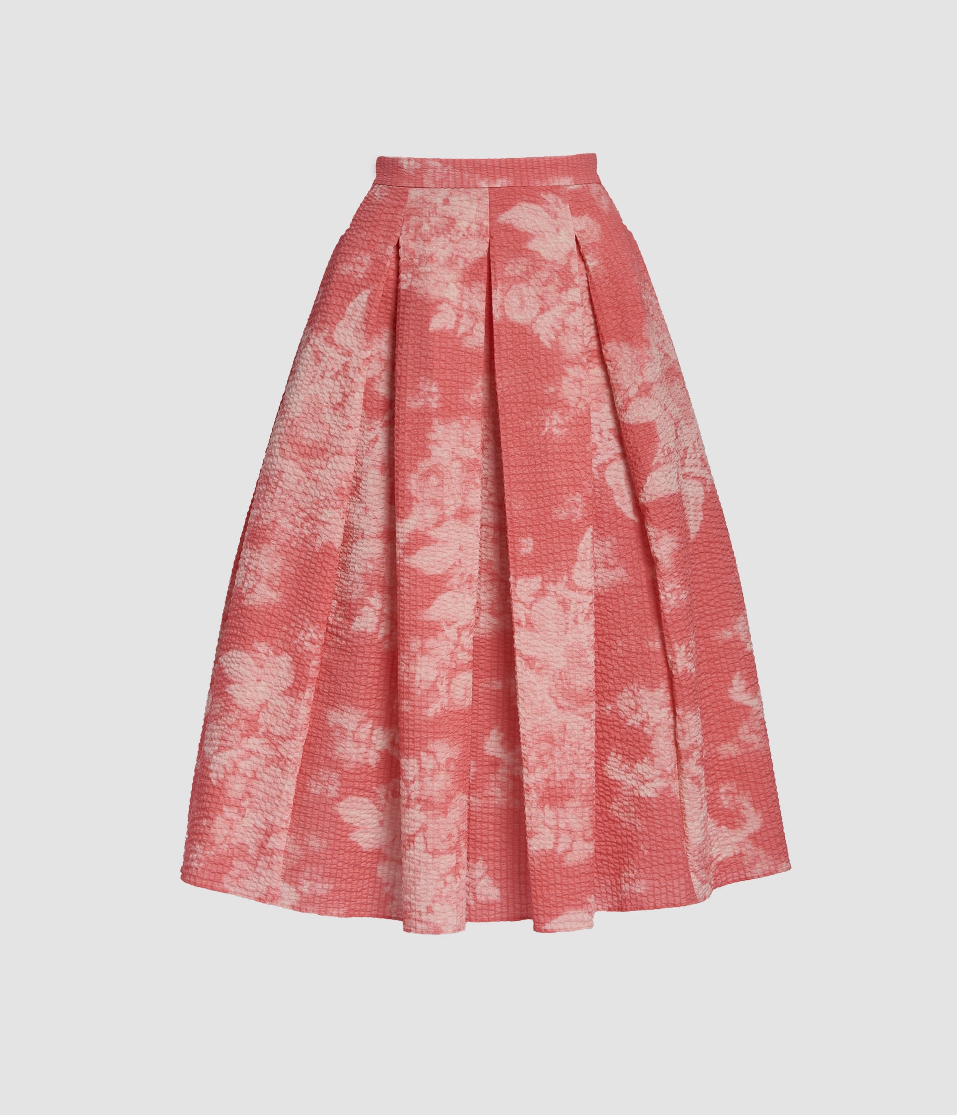 Floral Print Cotton Midi Full Skirt