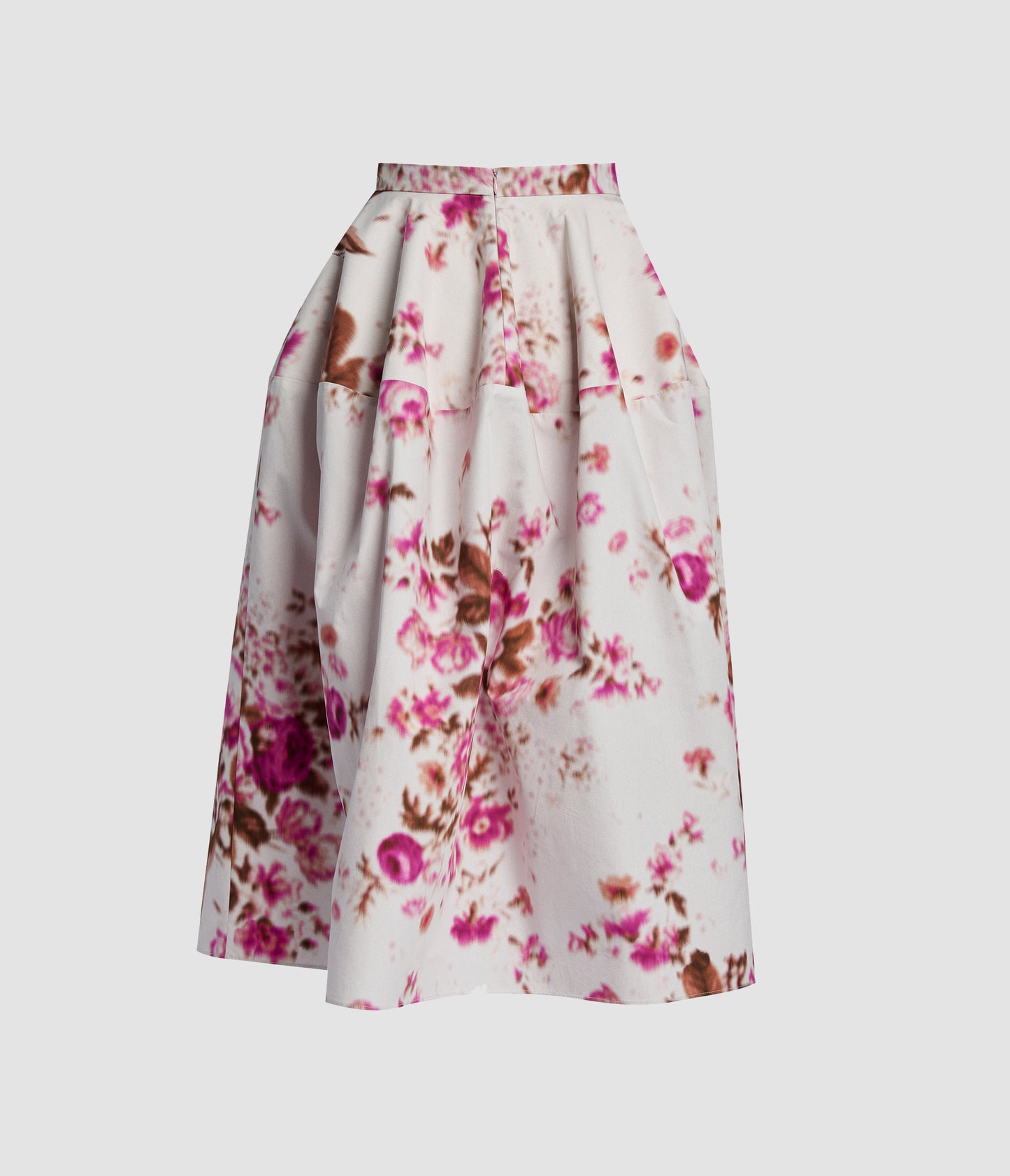 Floral Print Cotton Midi Full Skirt