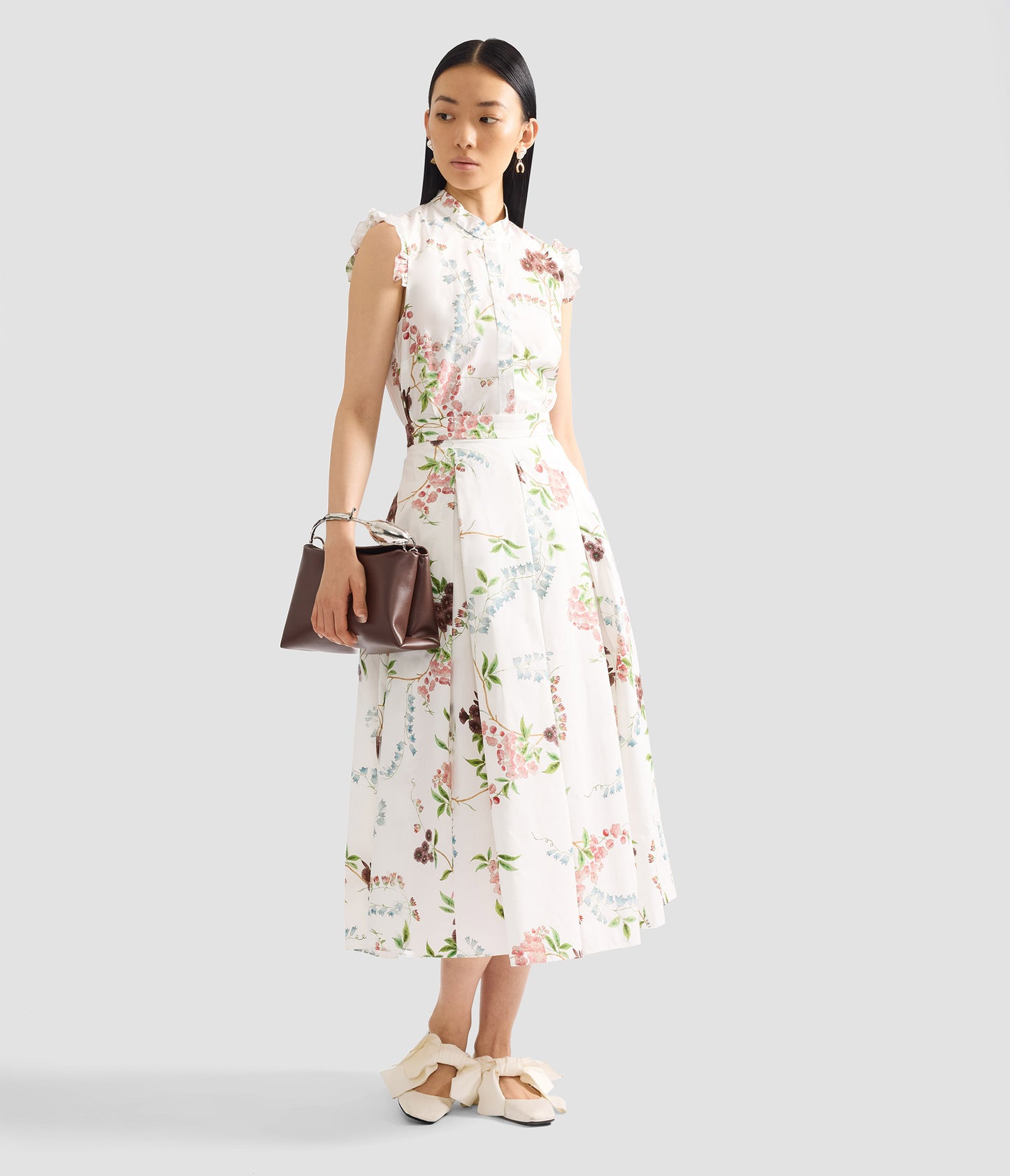 Floral Print Cotton Sleeveless Shirt