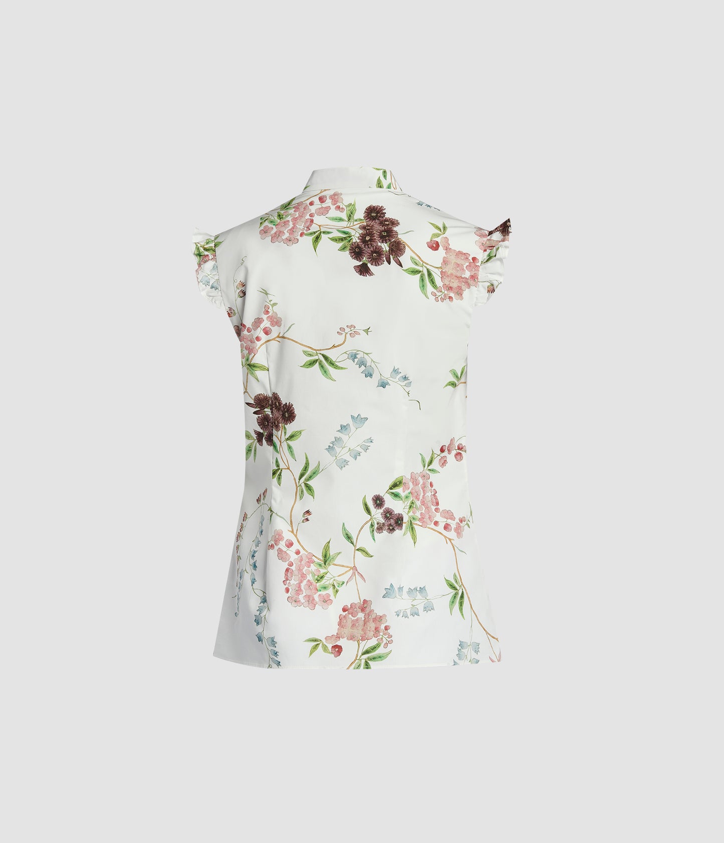 Floral Print Cotton Sleeveless Shirt