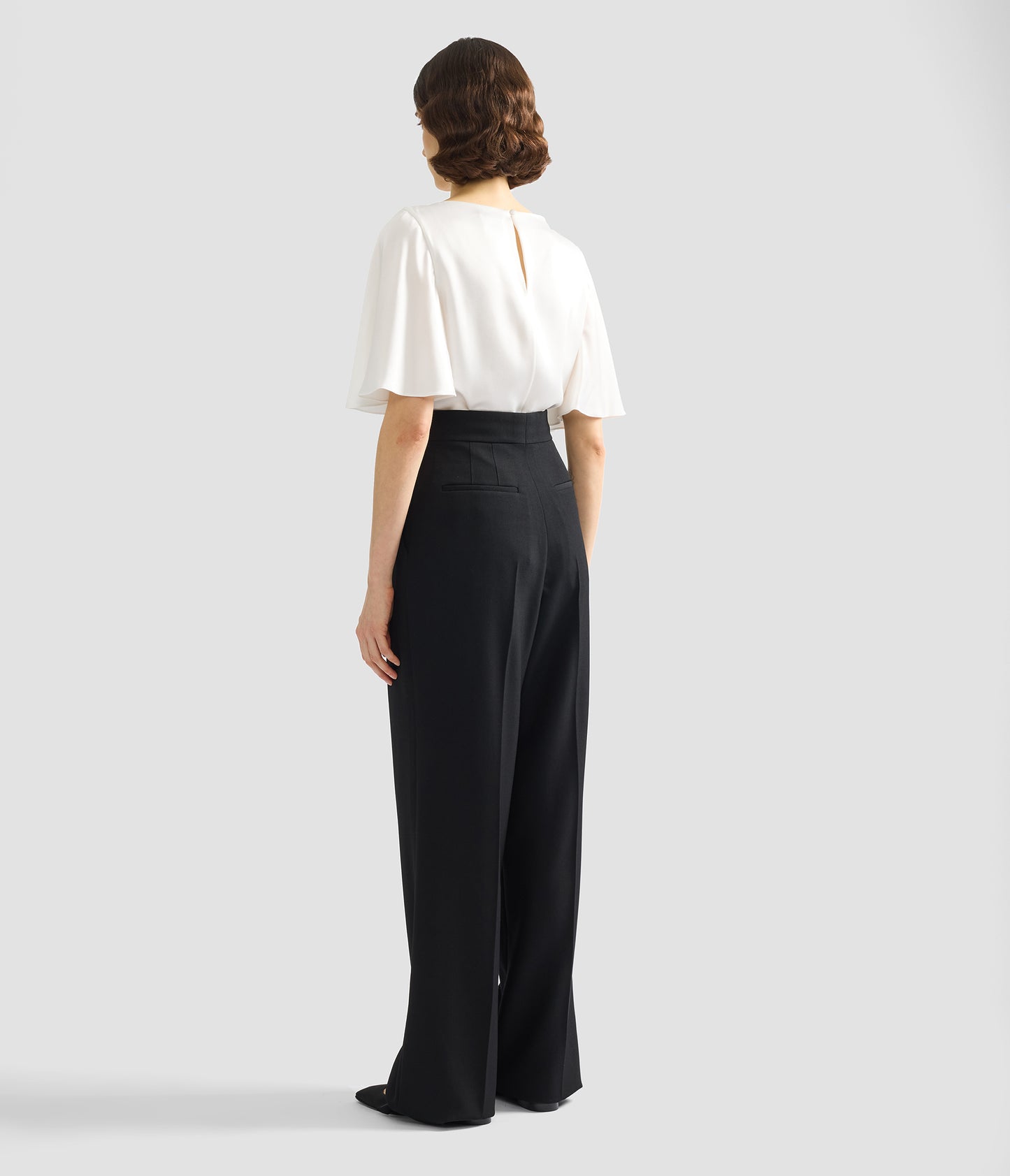 Grain De Poudre Wide Leg Trouser