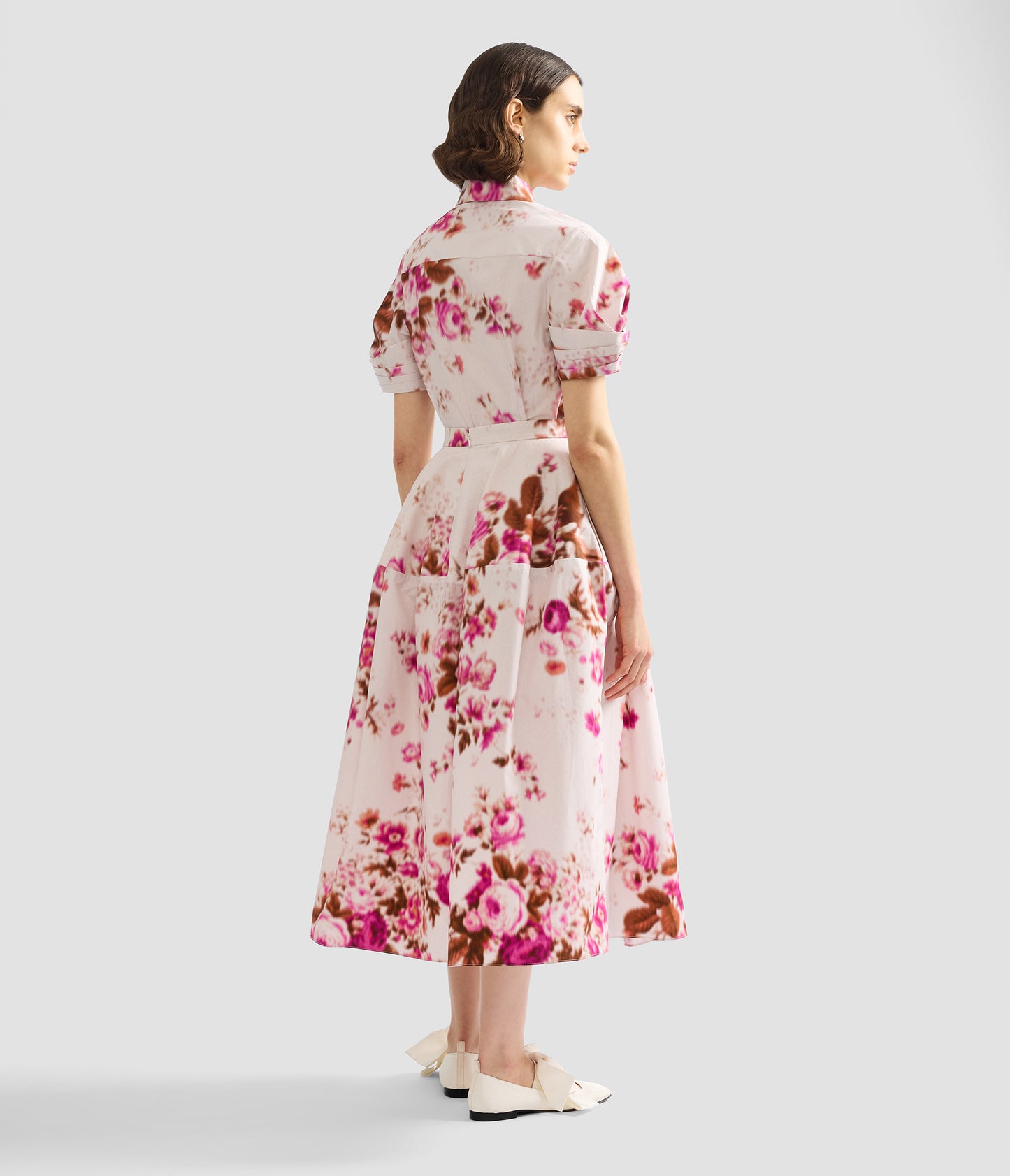 Floral Print Cotton Short Sleeve Shirt