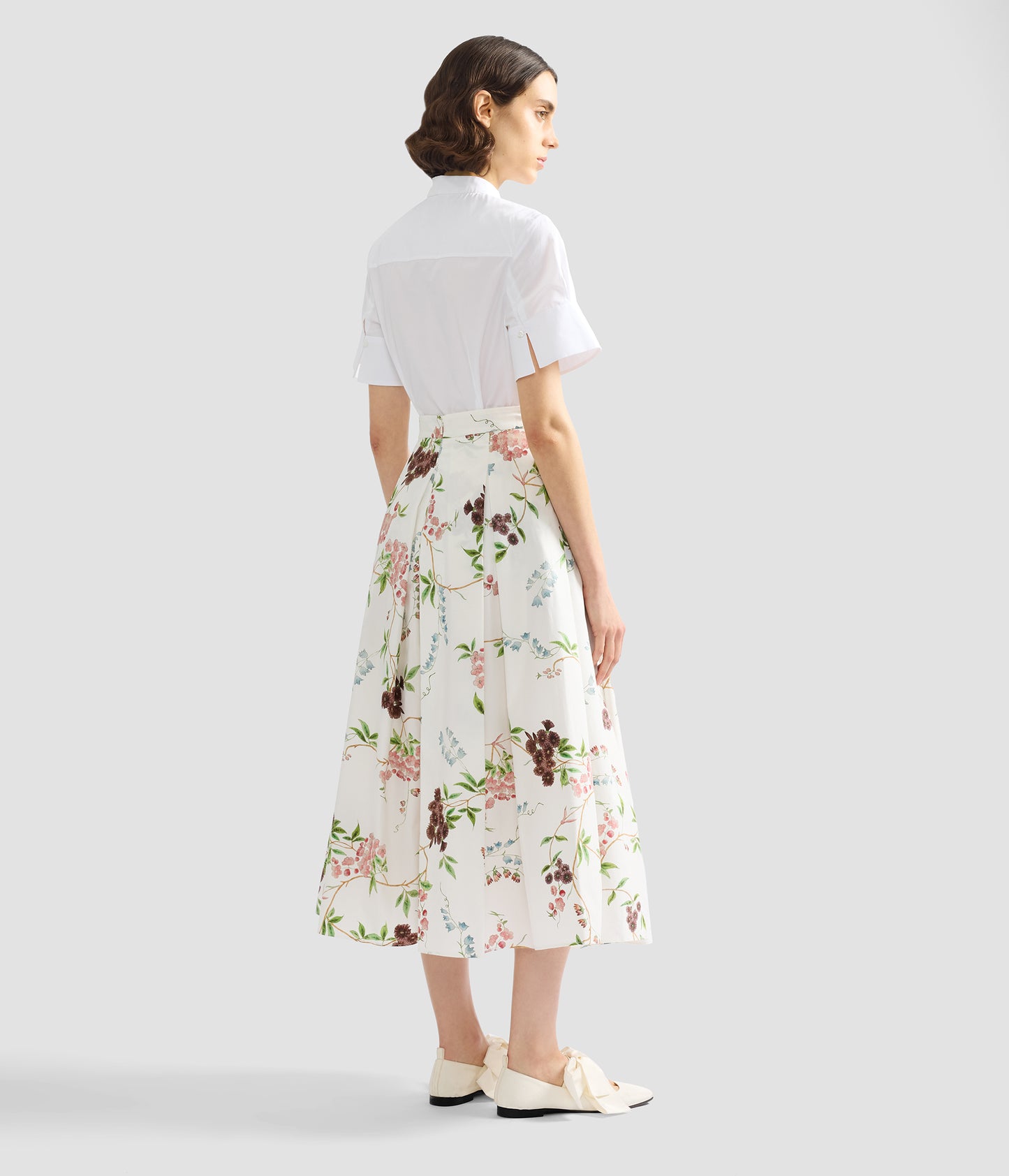 Appliqué Cotton Poplin Short Sleeve Shirt