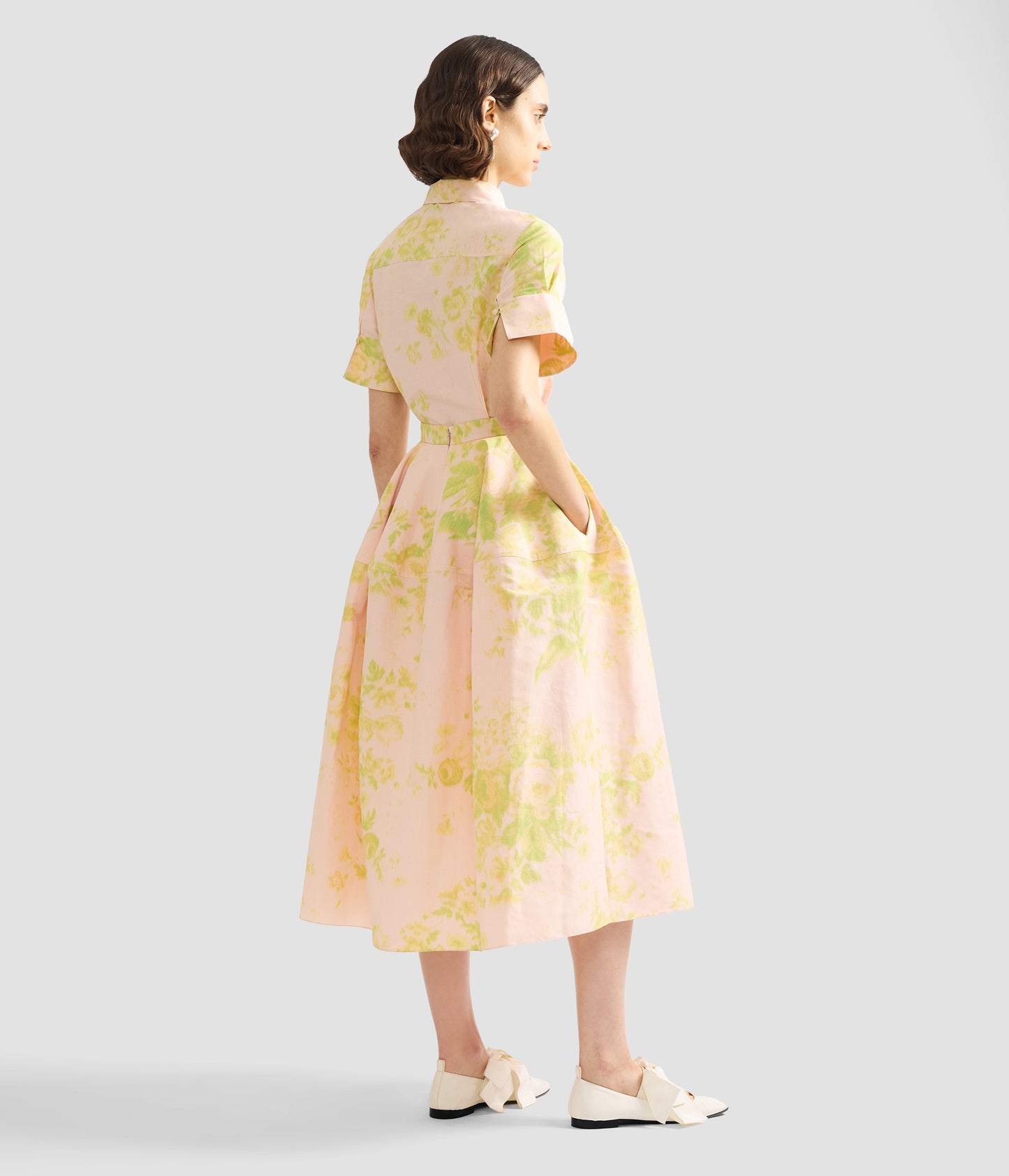 Floral Print Linen Chine Short Sleeve Shirt