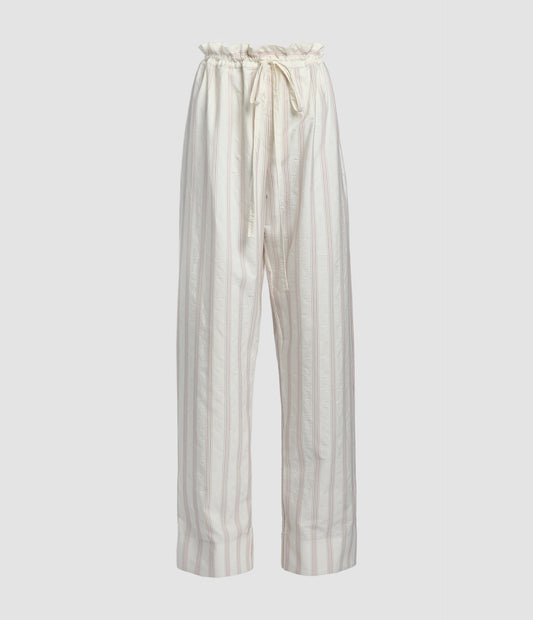 Ditsy Cotton Stripe Drawstring Trouser