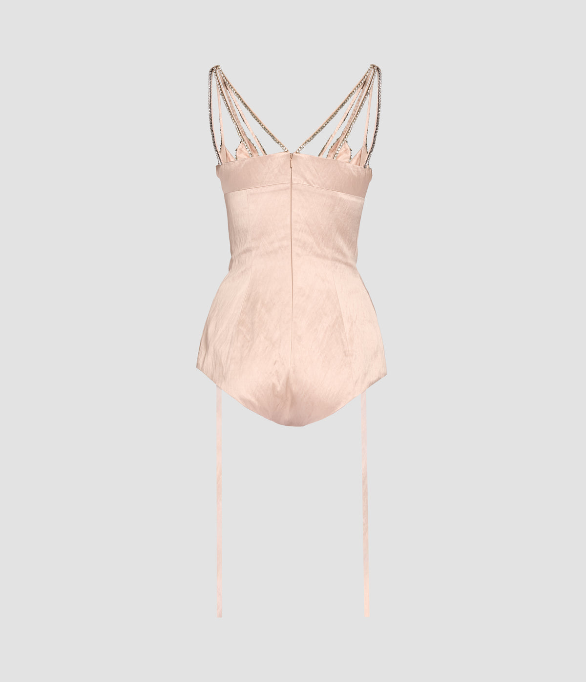 Embroidered Textured Satin Bodysuit