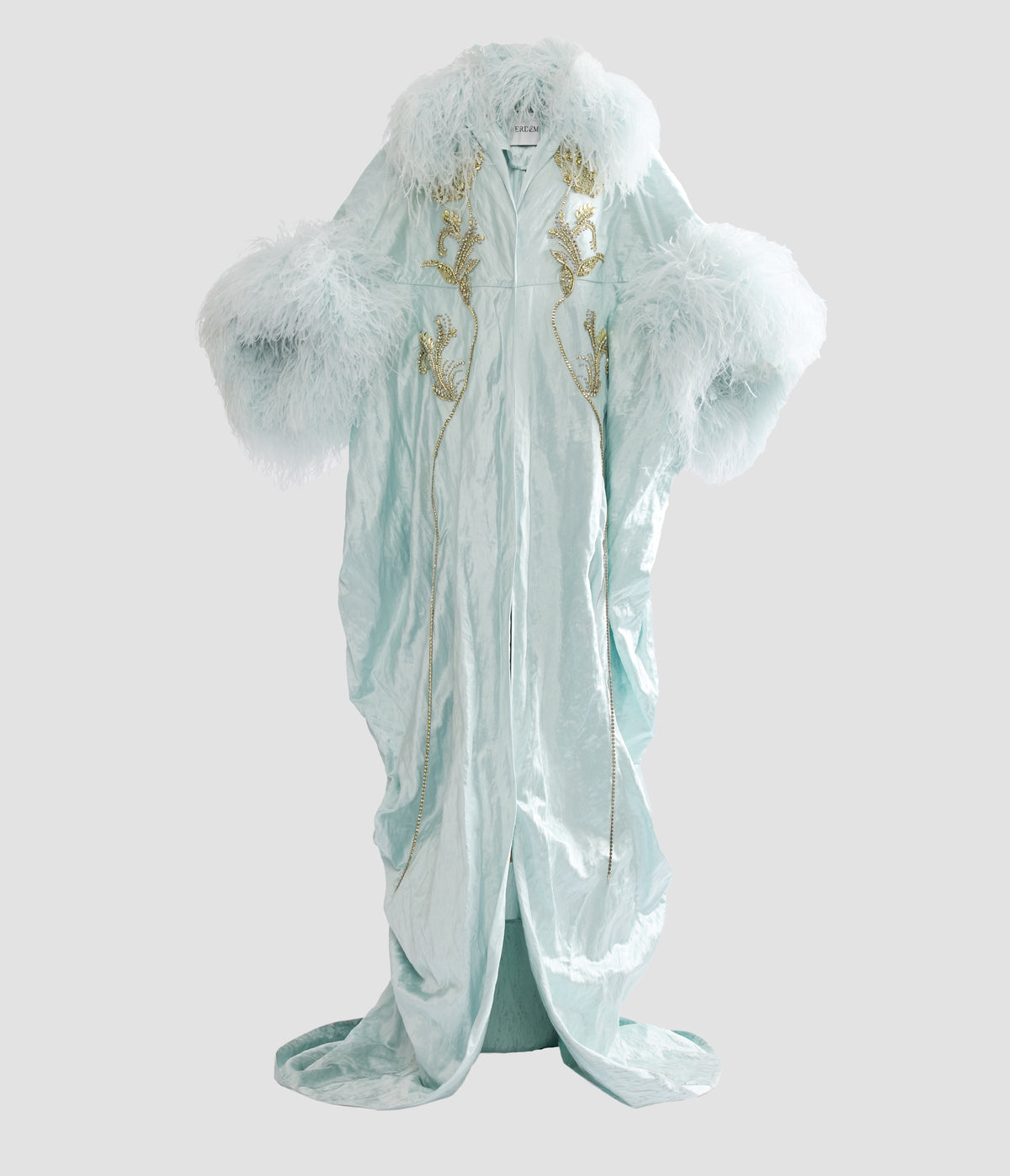 Embroidered Satin Opera Coat
