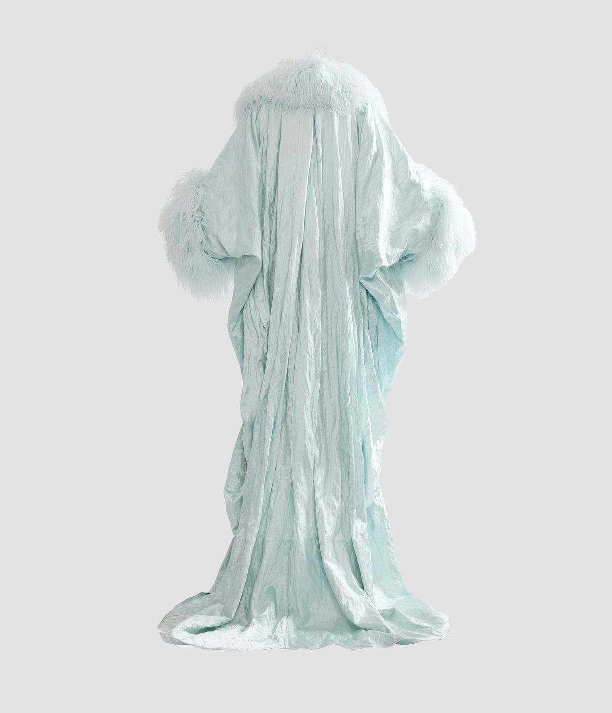 Embroidered Satin Opera Coat