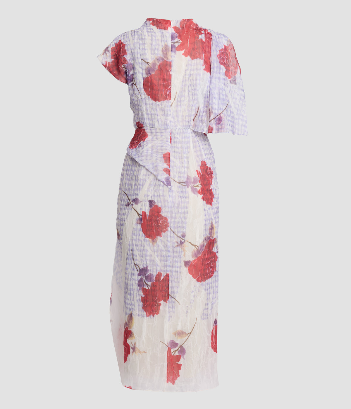 Floral Crushed Organza Midi Dress