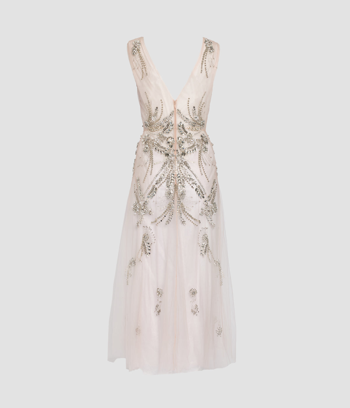 Embroidered Tulle Cocktail Dress