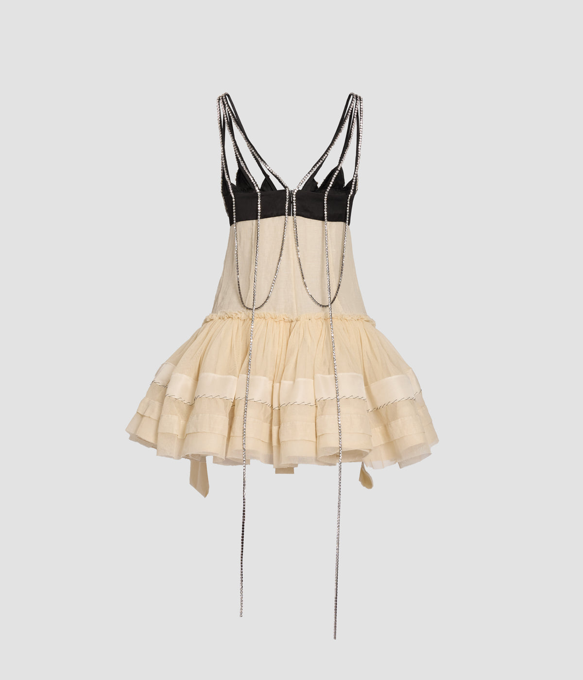 Embroidered Linen Gauze Sleeveless Mini Dress