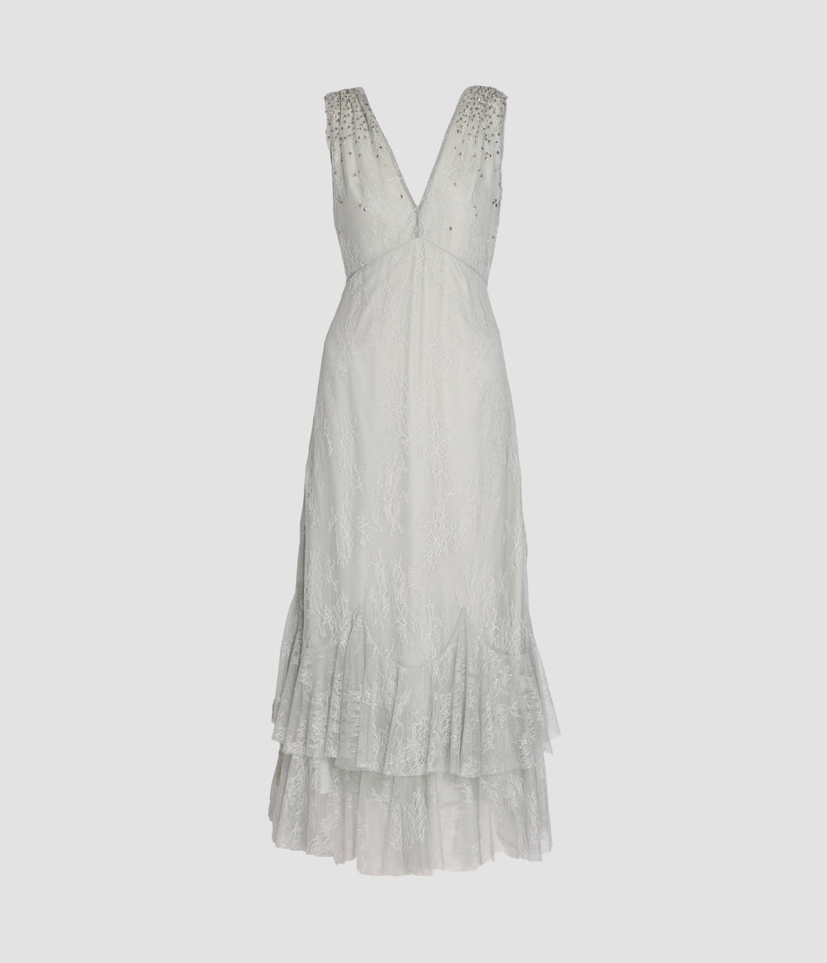 Floral Lace Sleeveless Midi Dress