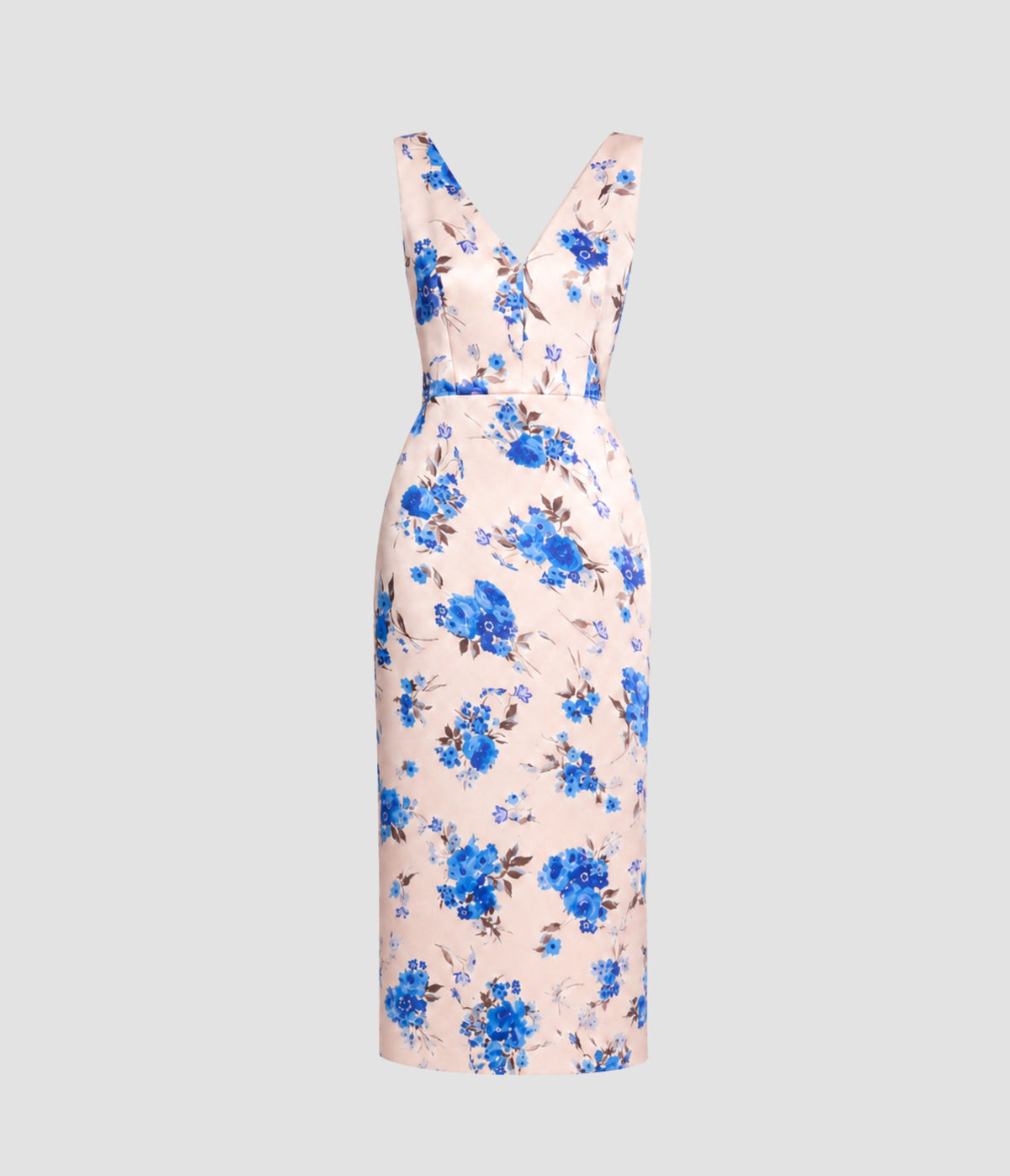 Floral Duchess Sleeveless Pencil Dress