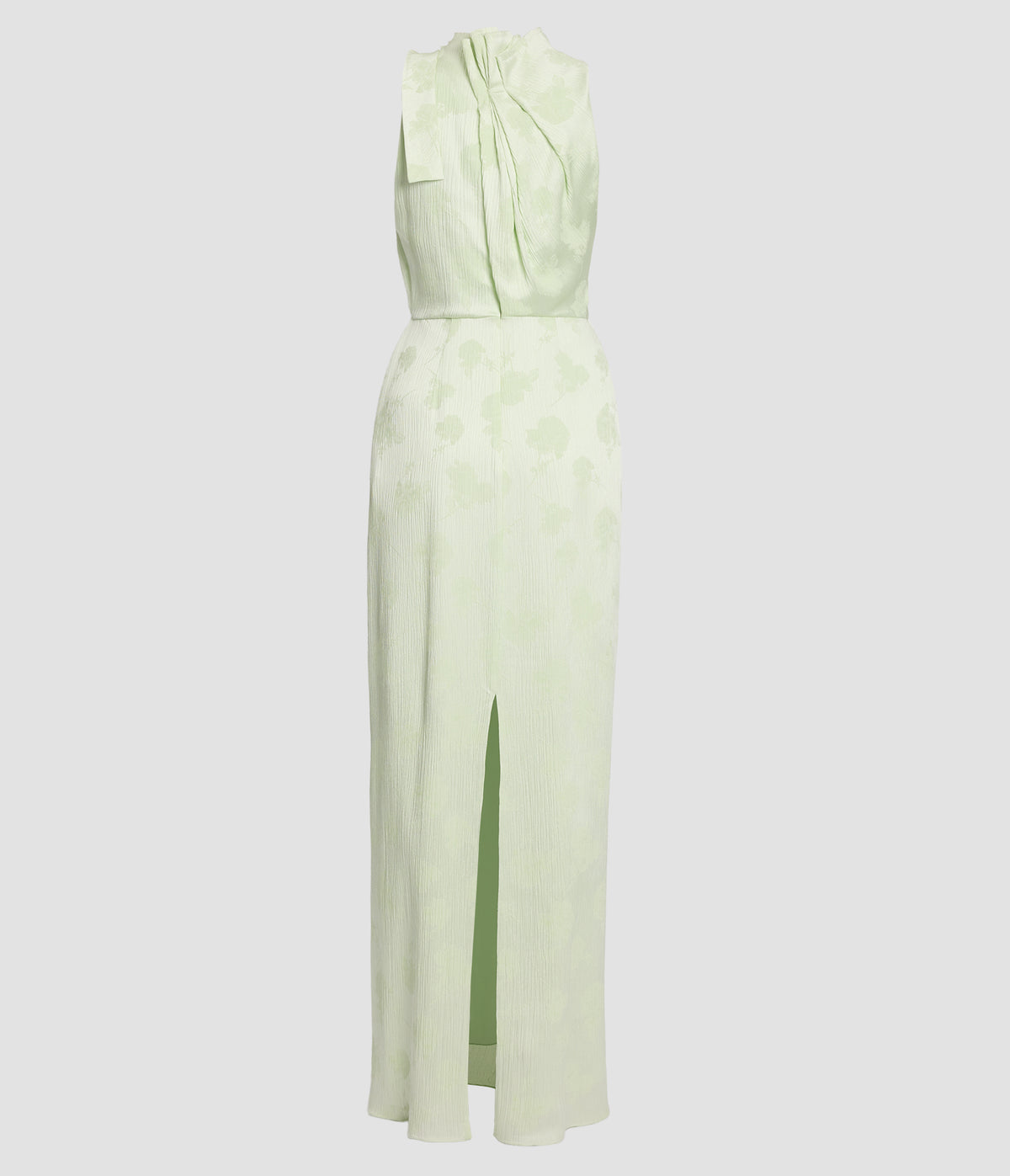 Floral Creponne Jacquard Sleeveless Gown