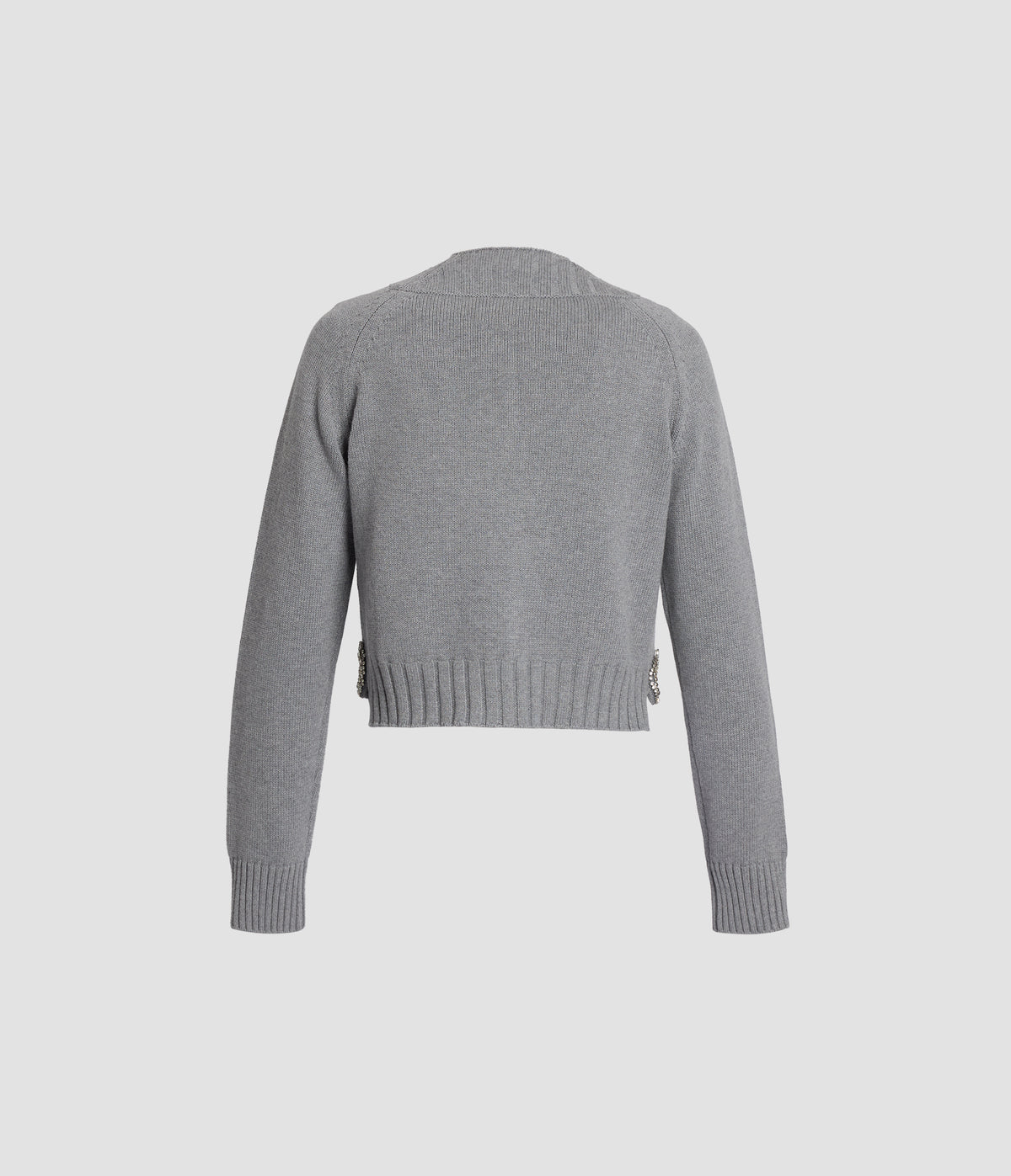 Embroidered Cotton Cashmere Crop Jumper