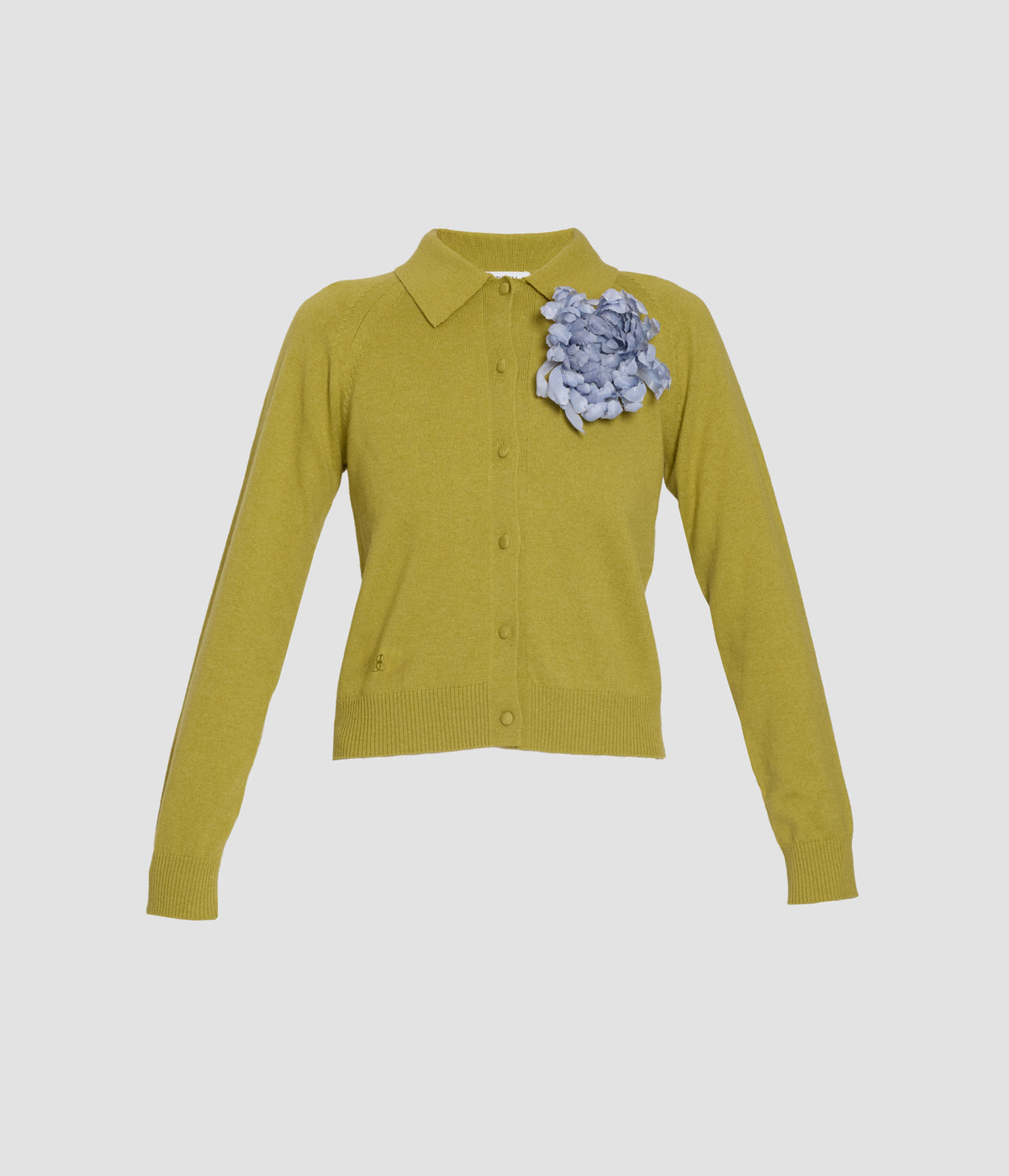 Floral Corsage Knit Cardigan