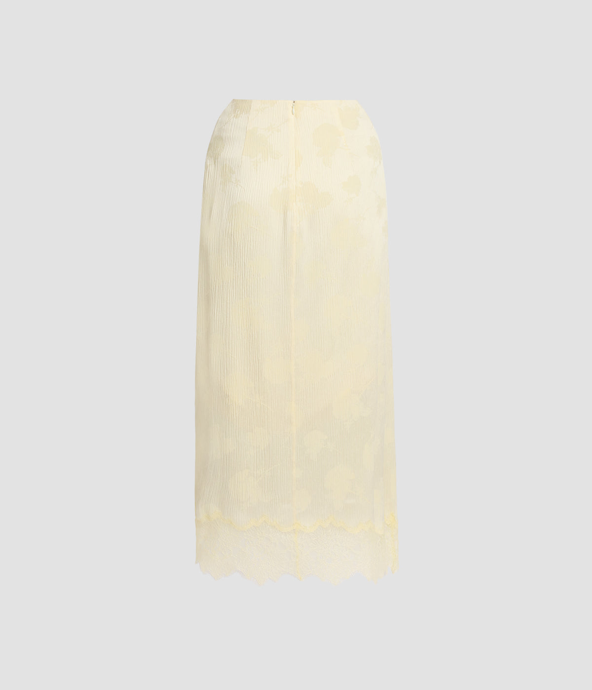 Floral Creponne Jacquard Midi Skirt