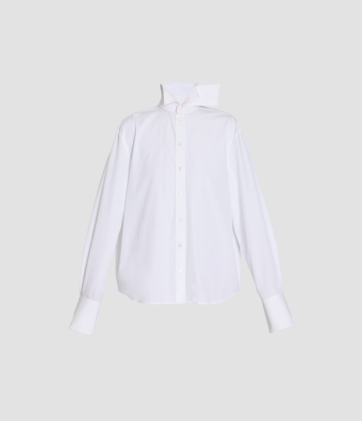 Cotton Poplin Long Sleeve Fitted Shirt