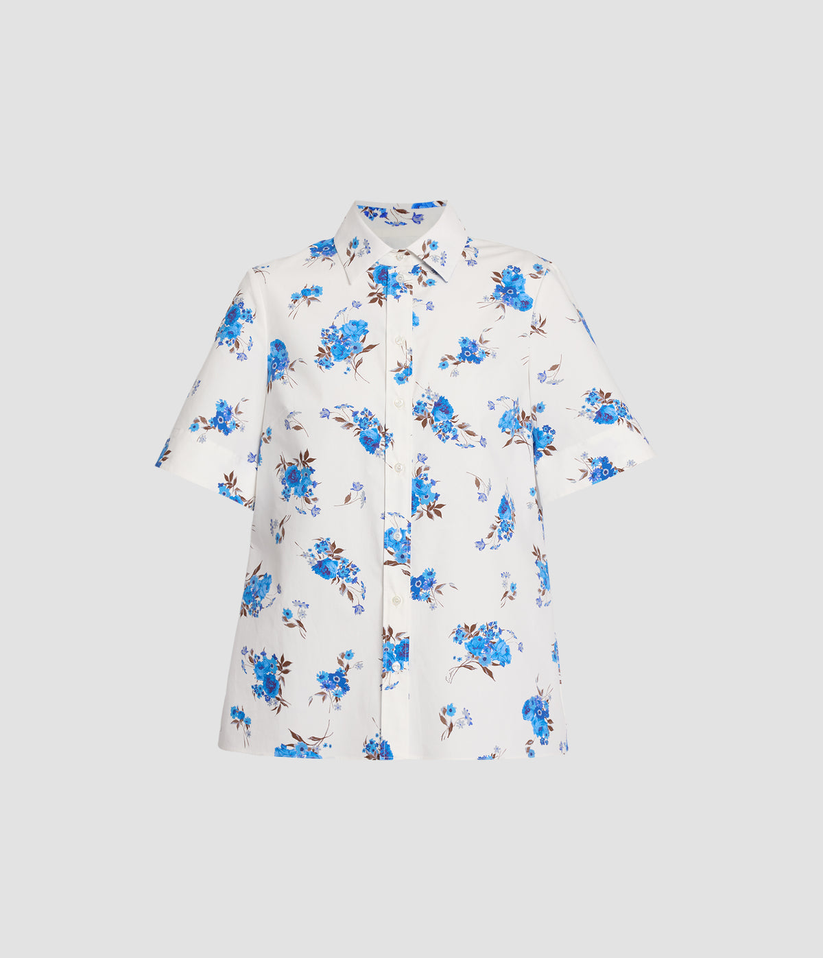 Floral Cotton Poplin Short Sleeve Shirt