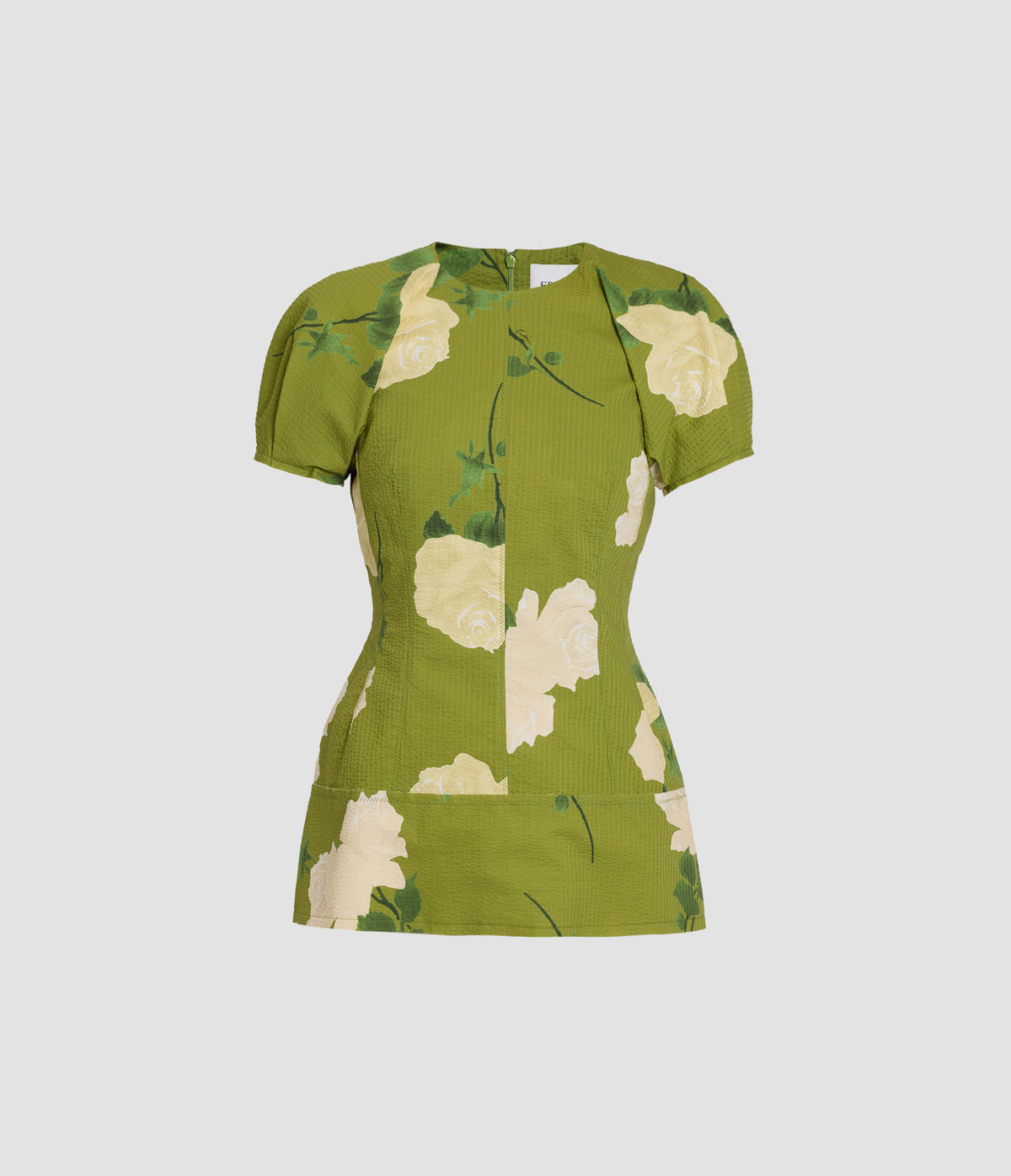 Floral Seersucker Cap Sleeeve Top