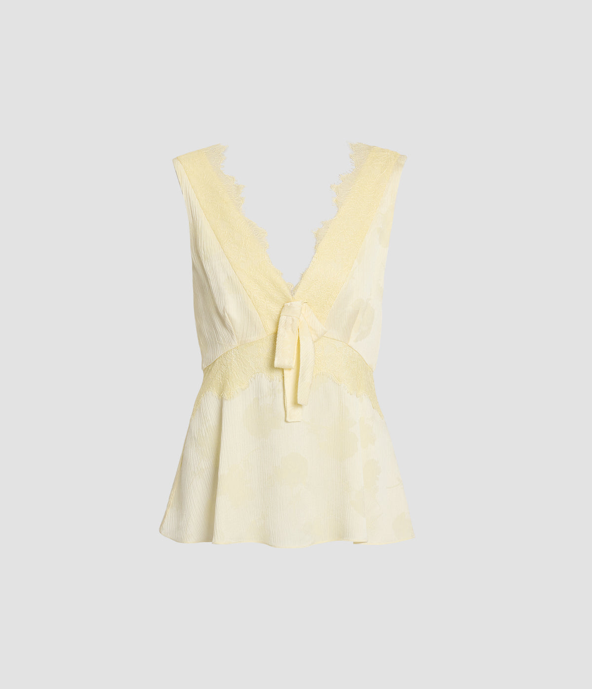 Floral Creponne Jacquard Sleeveless Top