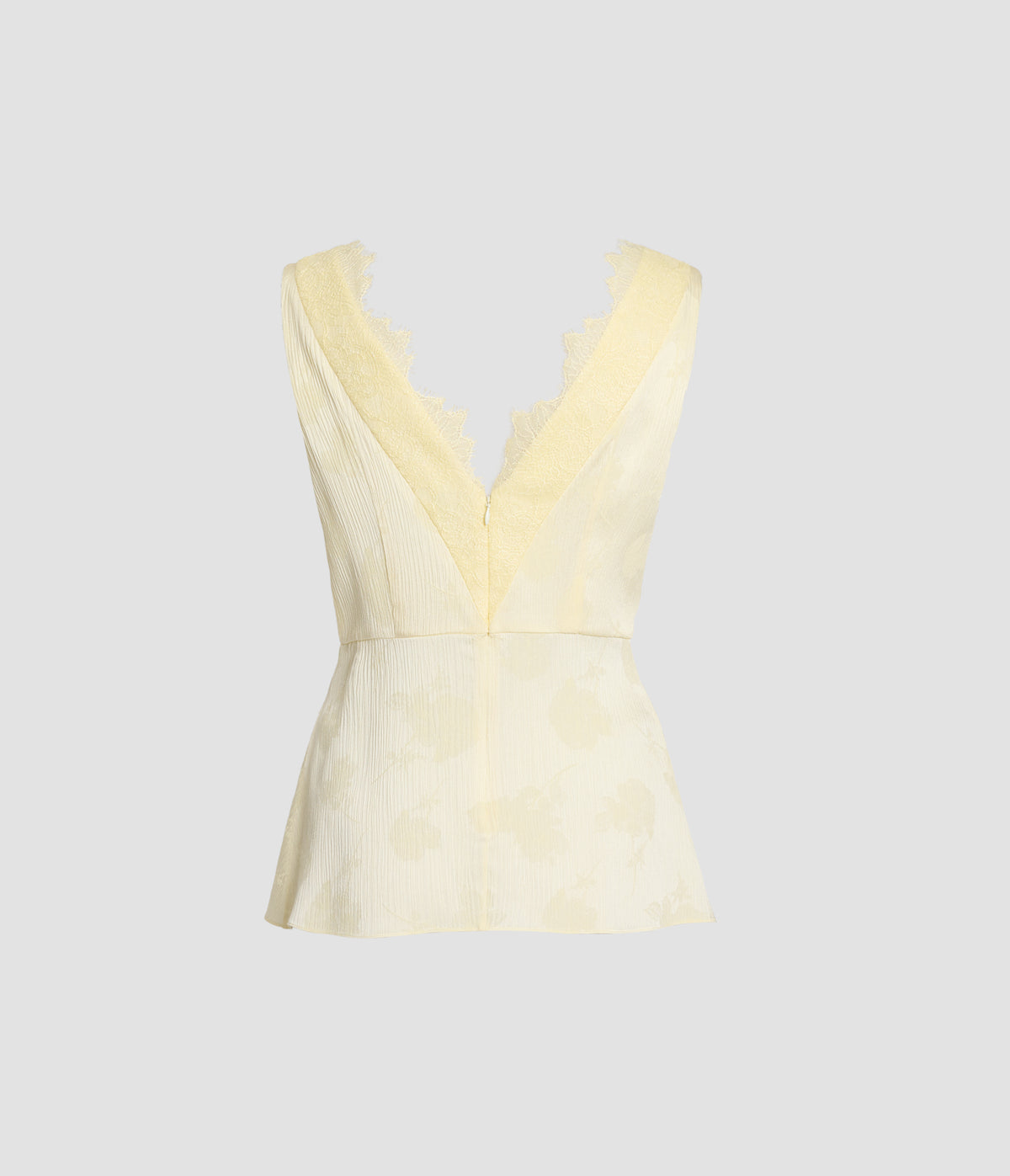 Floral Creponne Jacquard Sleeveless Top