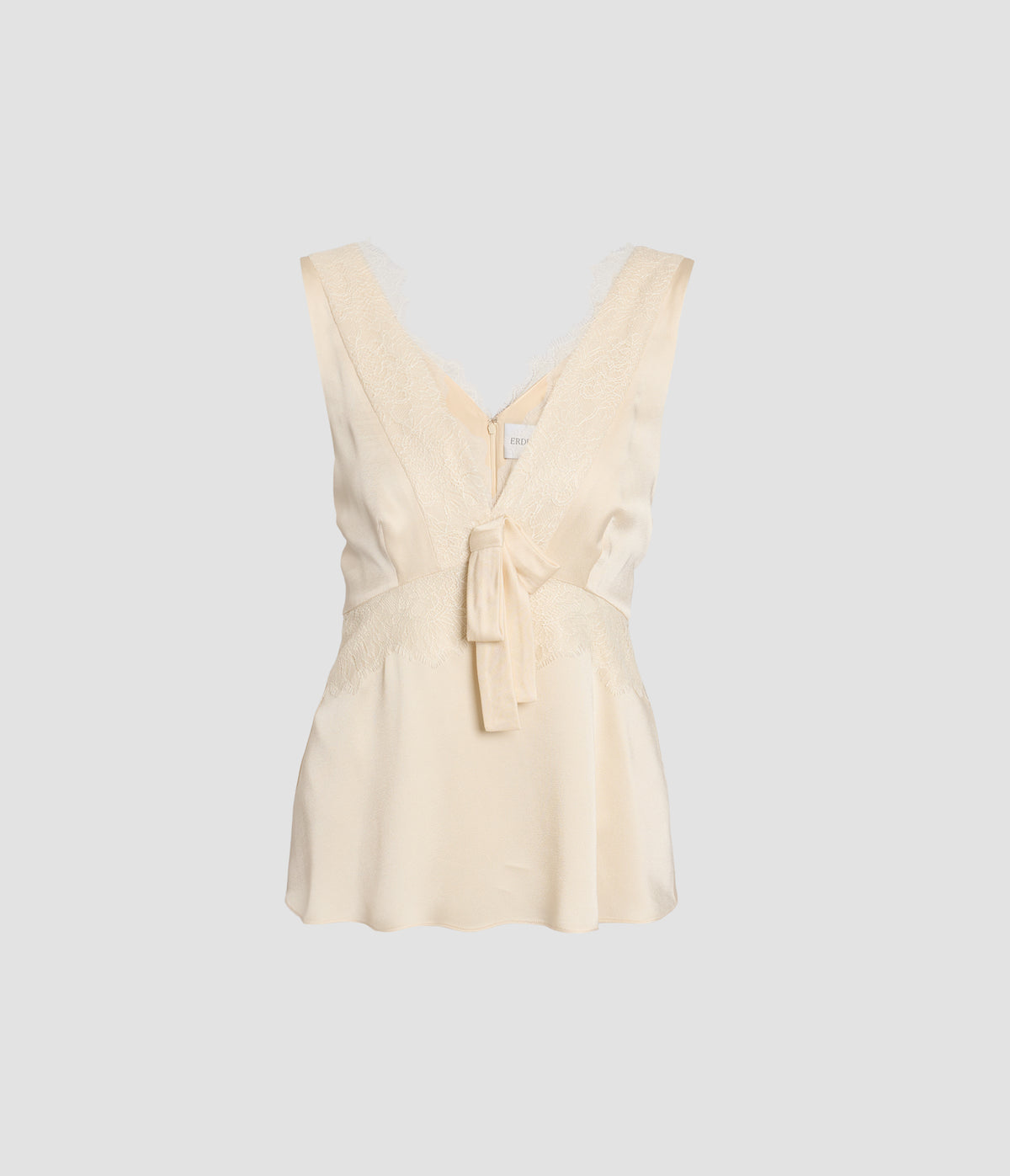 Satin Cady Sleeveless Top