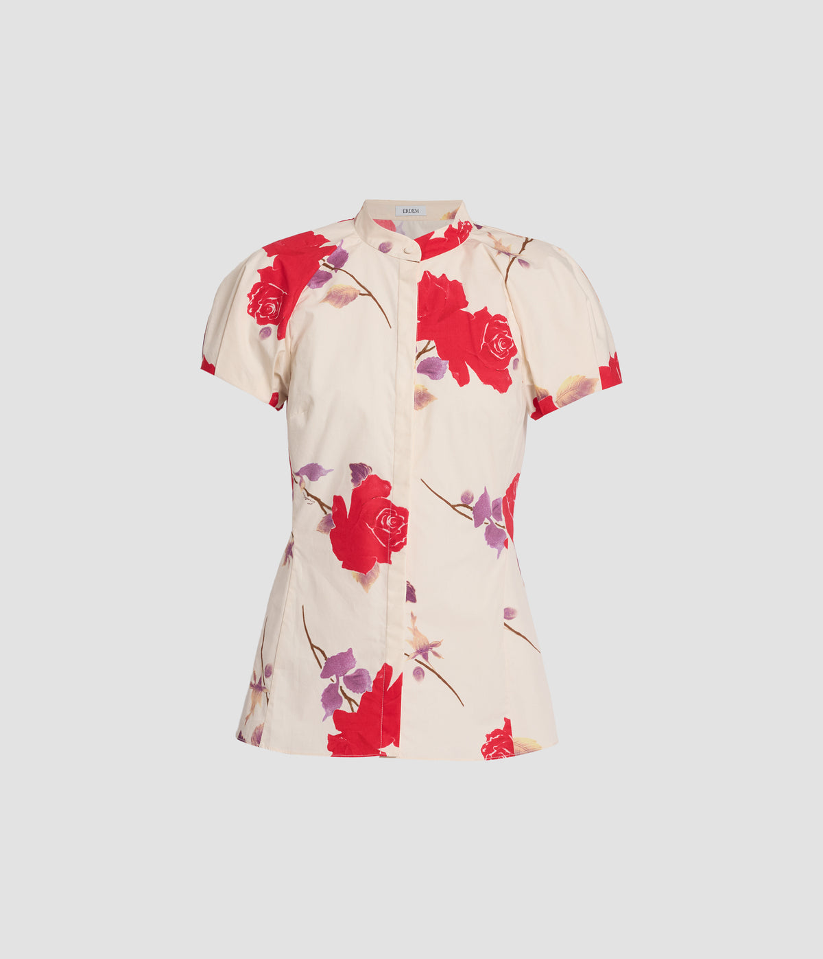 Floral Cotton Poplin Cap Sleeve Top