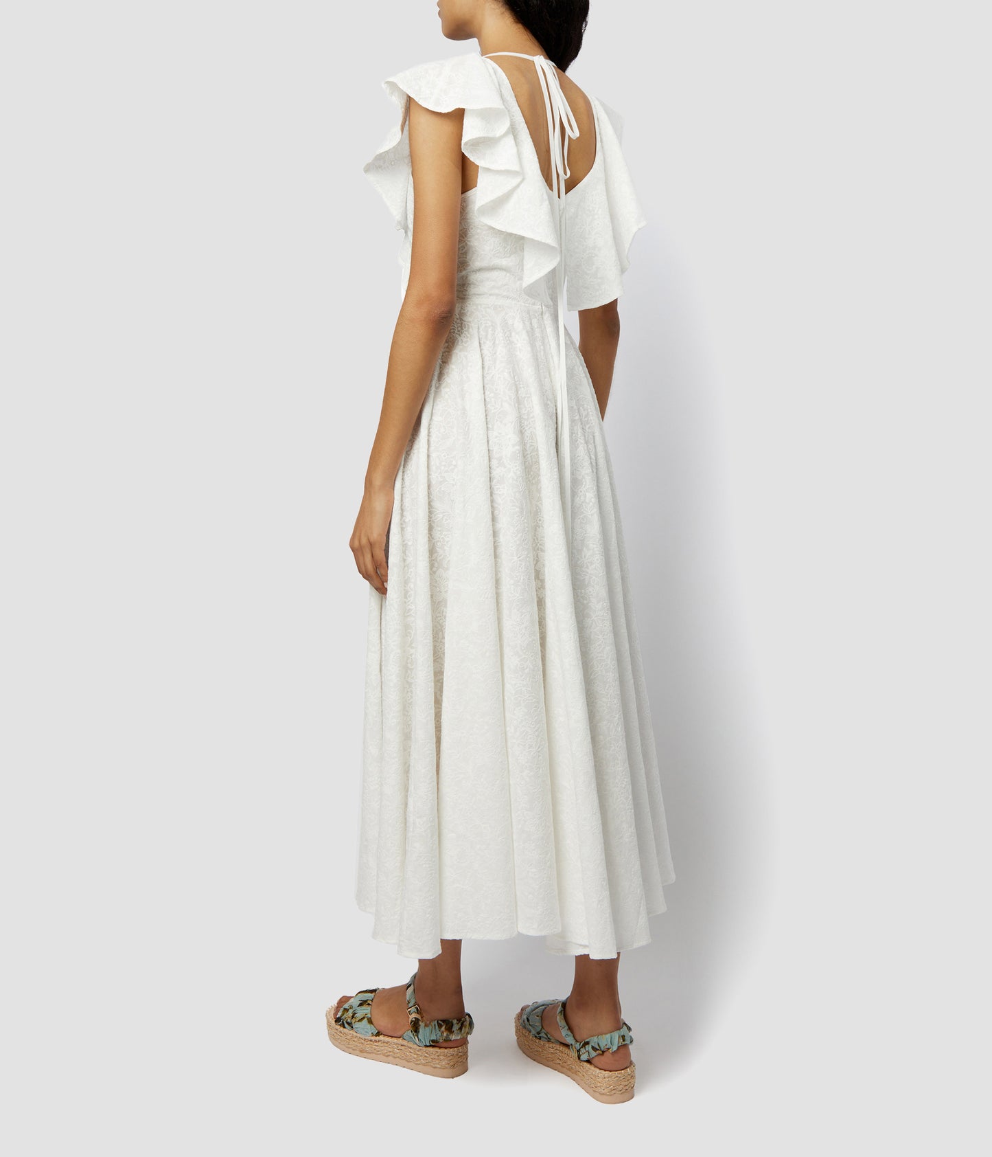 Theophila Dress Allover Embroidered Cotton